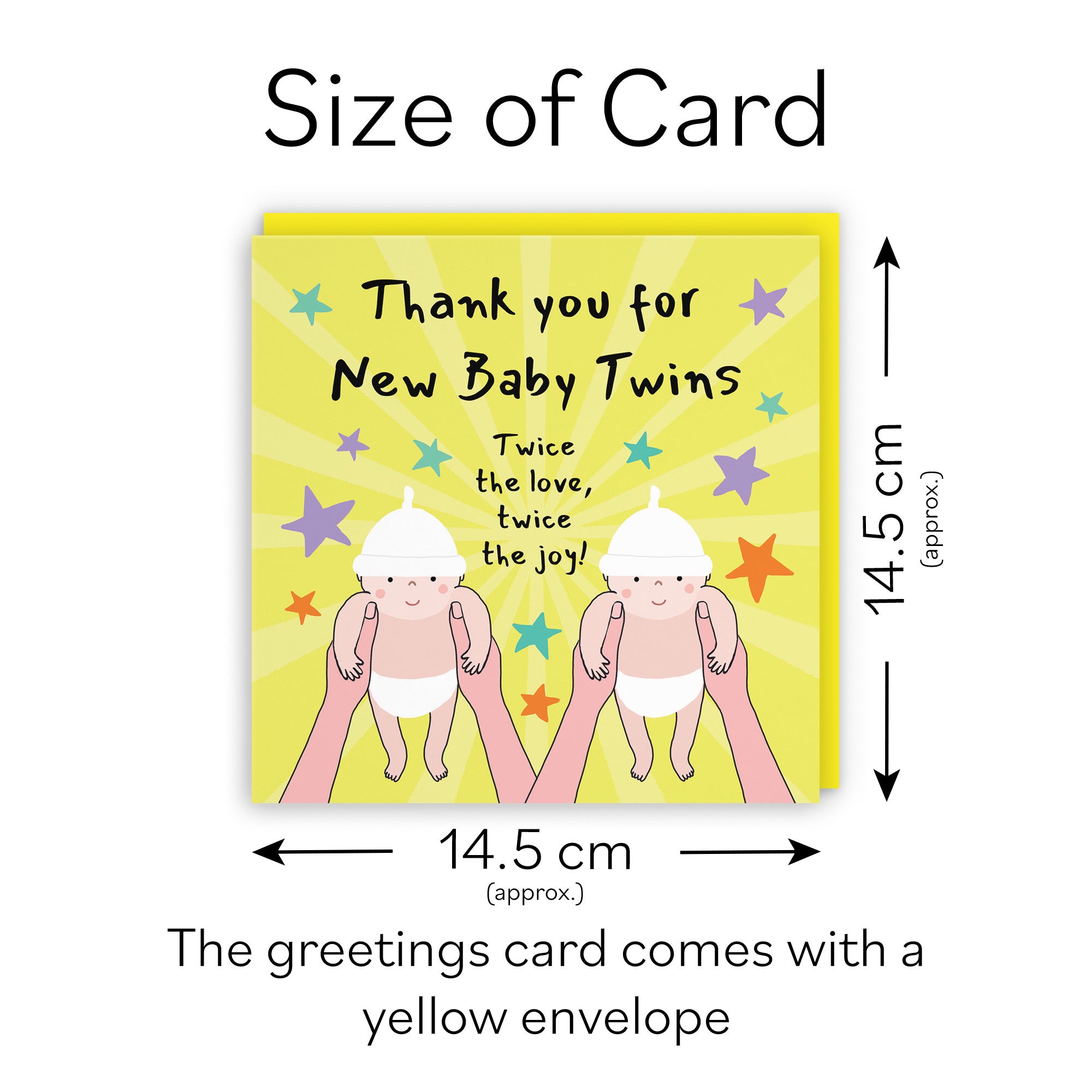 Thank You New Twins New Baby Congratulations Card Bundle Of Joy Laugh Out Loud - Default Title (GK00775)