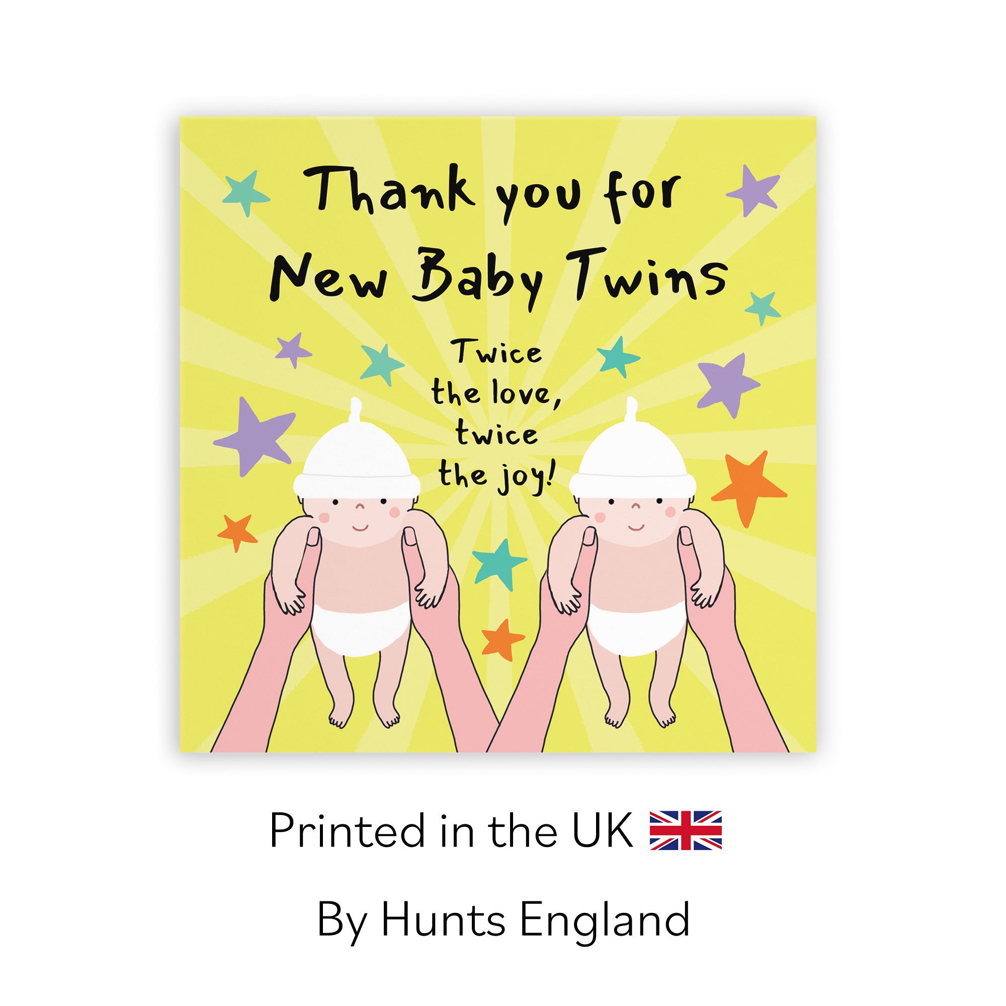 Thank You New Twins New Baby Congratulations Card Bundle Of Joy Laugh Out Loud - Default Title (GK00775)