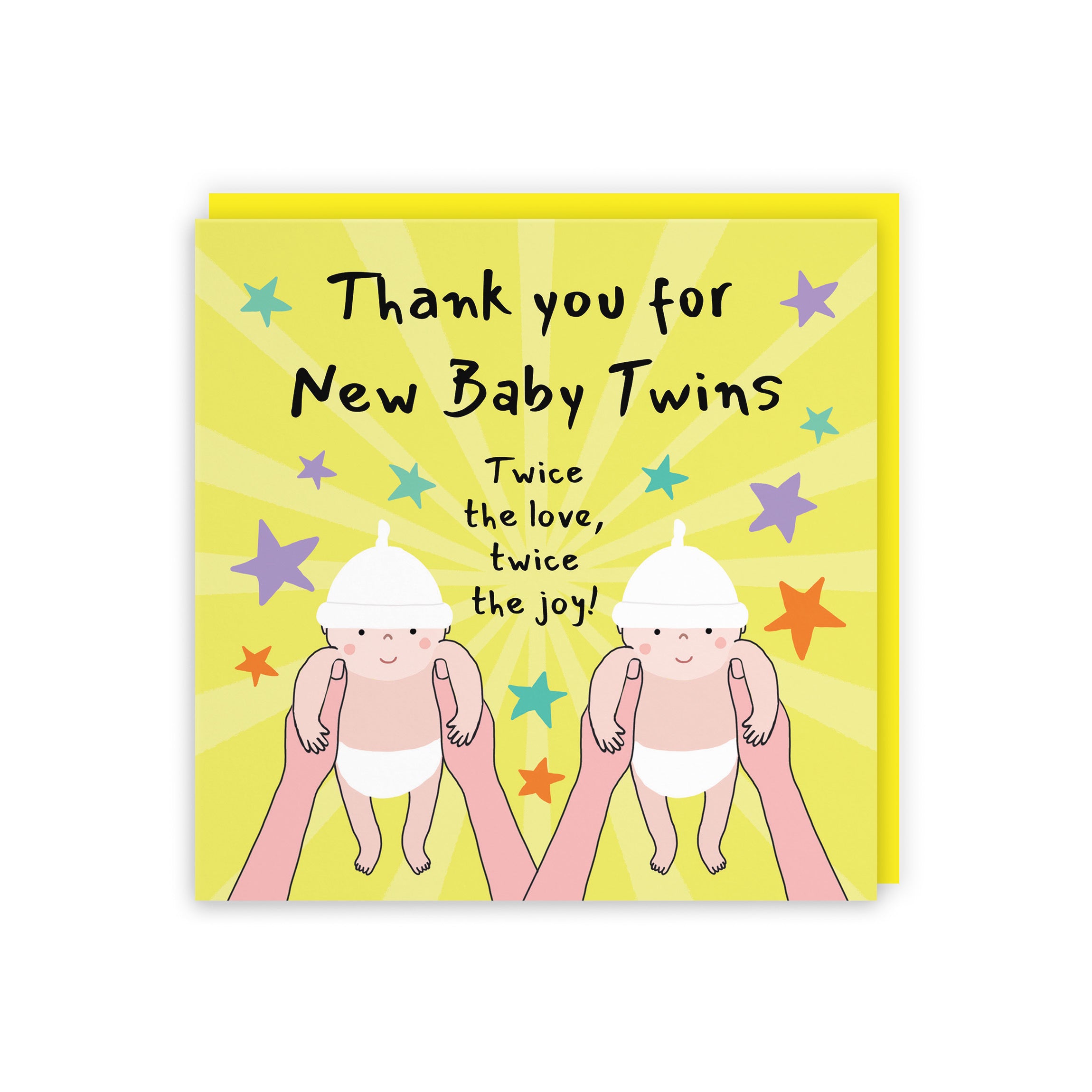 Thank You New Twins New Baby Congratulations Card Bundle Of Joy Laugh Out Loud - Default Title (GK00775)