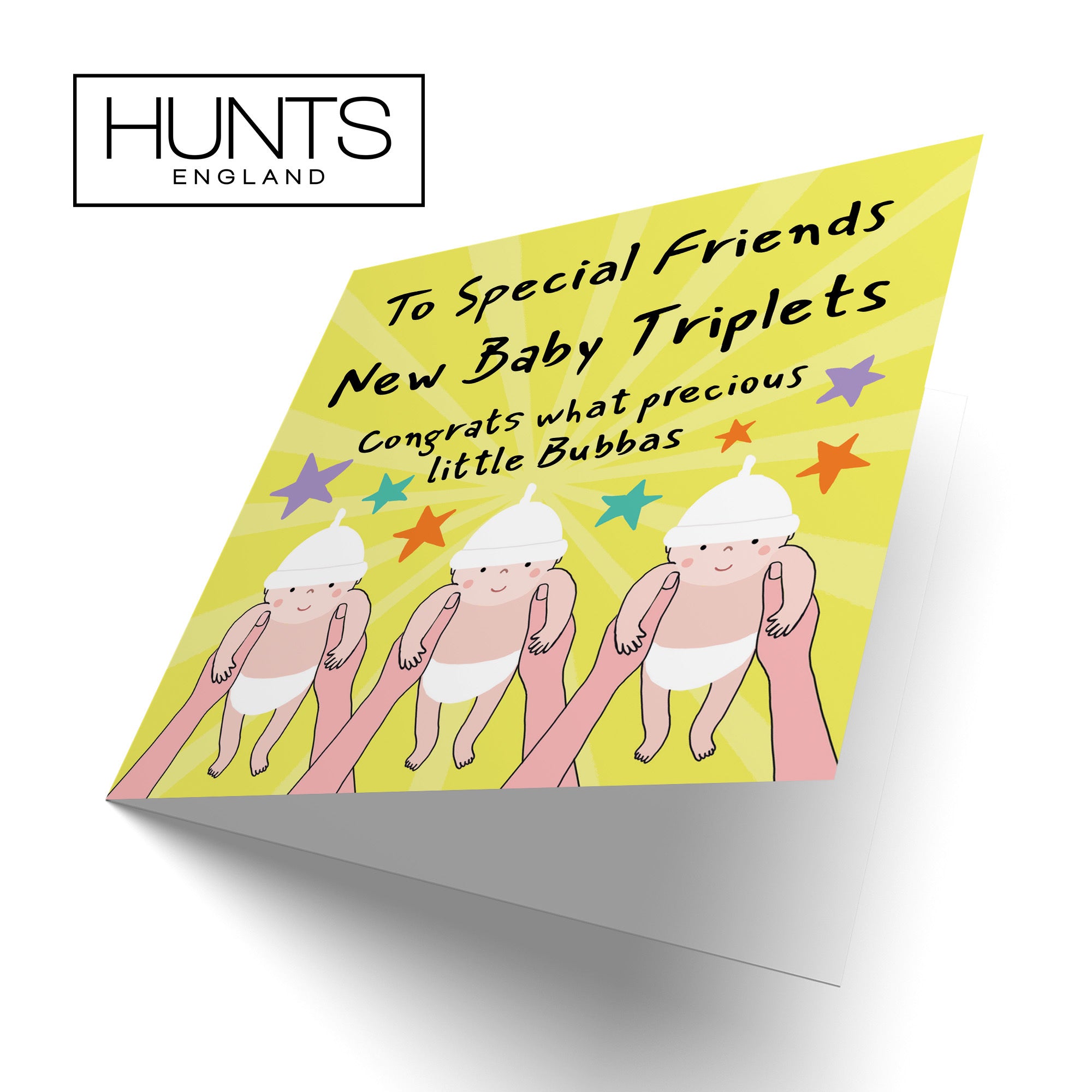 Triplets New Baby Congratulations Card For Friends Bundle Of Joy Laugh Out Loud - Default Title (GK00779)