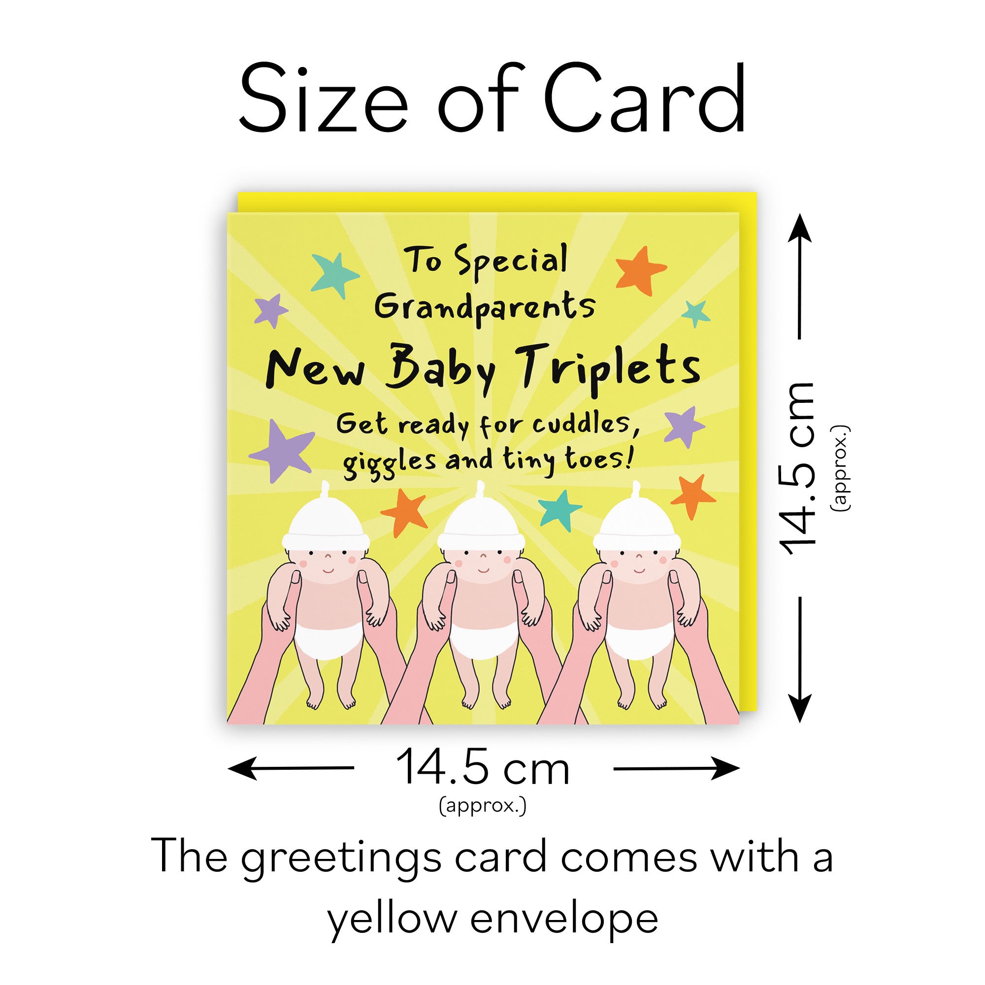 Triplets New Baby Congratulations Card For Grandparents Bundle Of Joy Laugh Out Loud - Default Title (GK00781)