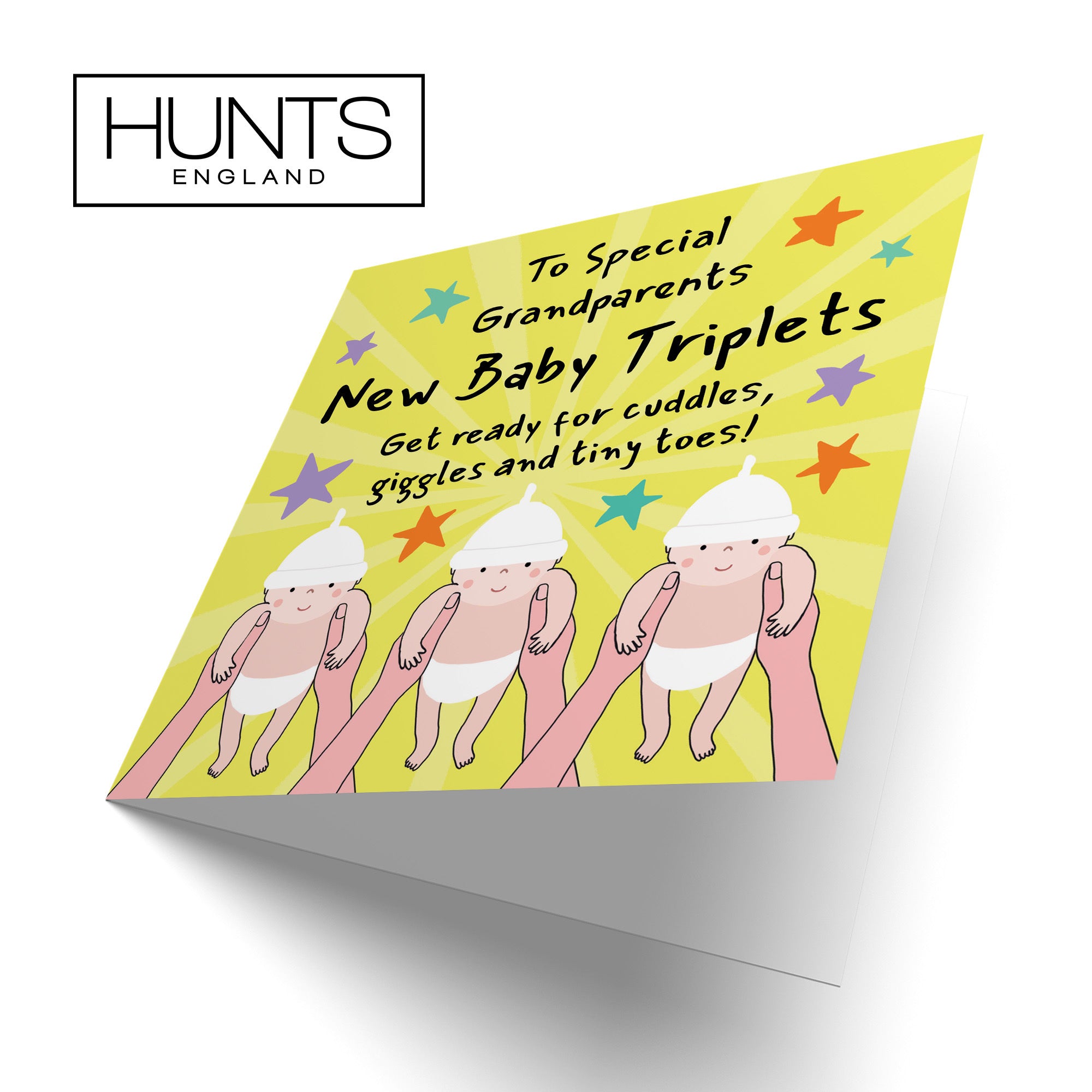 Triplets New Baby Congratulations Card For Grandparents Bundle Of Joy Laugh Out Loud - Default Title (GK00781)