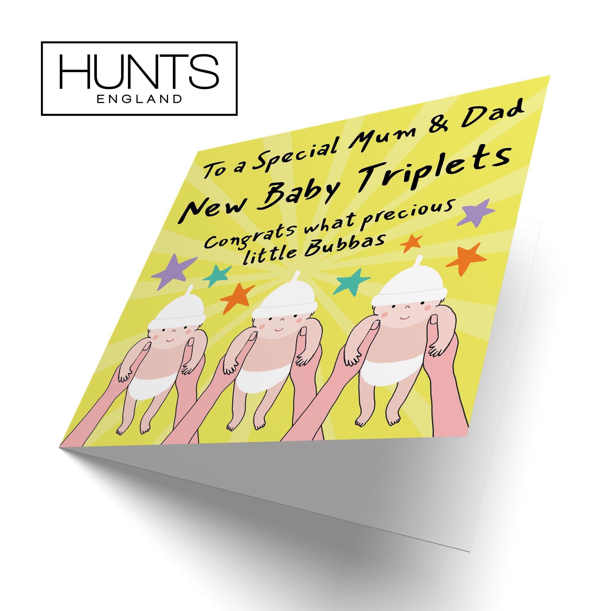 Triplets New Baby Congratulations Card For Mum And Dad Bundle Of Joy Laugh Out Loud - Default Title (GK00782)