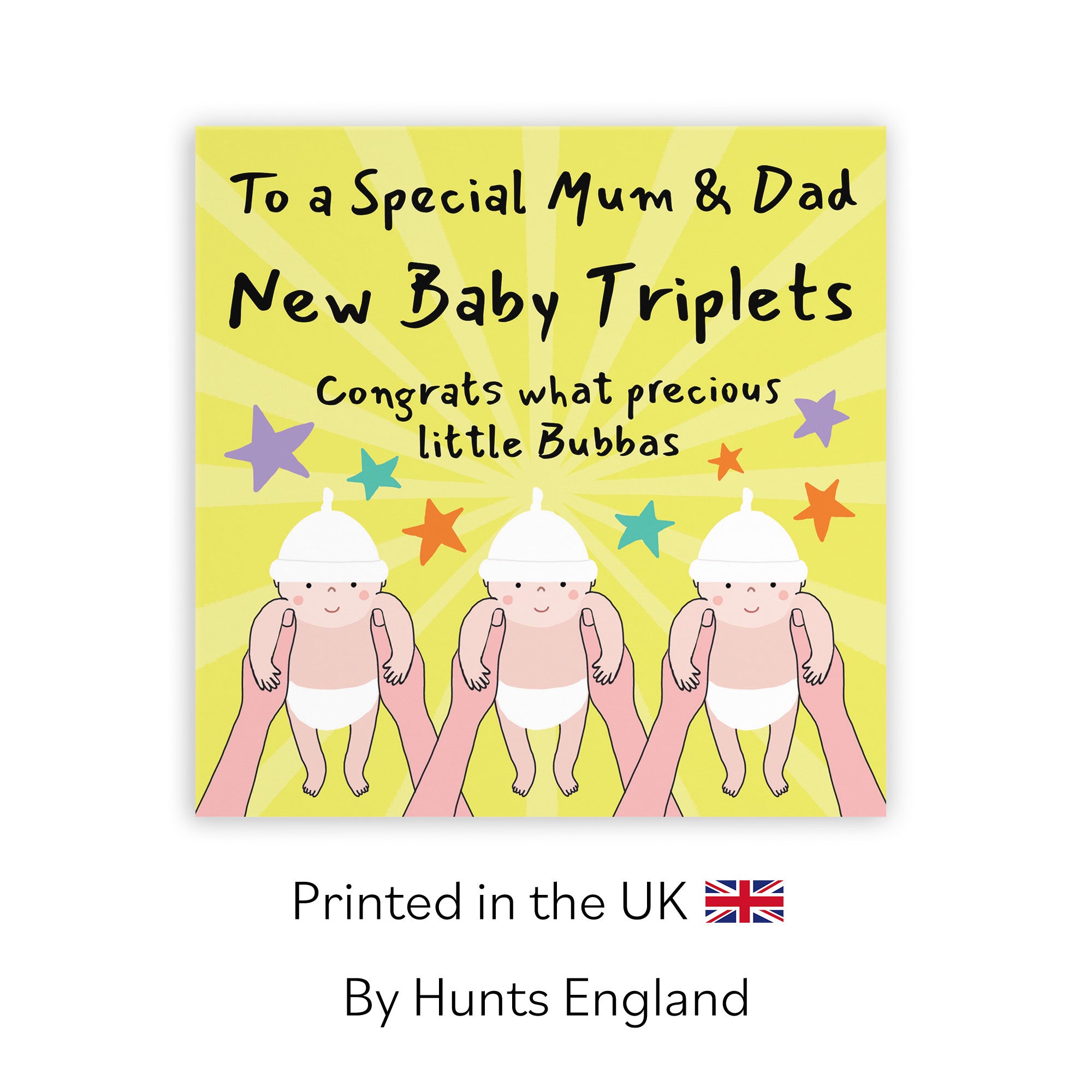 Triplets New Baby Congratulations Card For Mum And Dad Bundle Of Joy Laugh Out Loud - Default Title (GK00782)