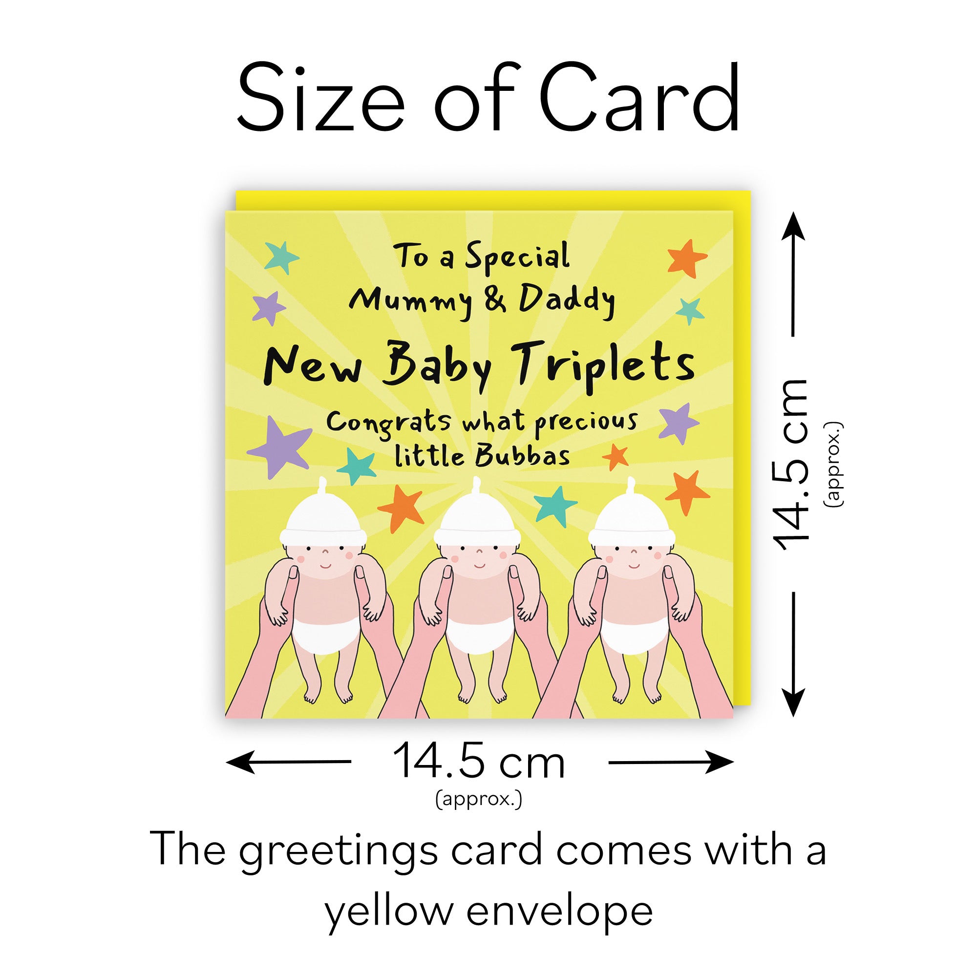 Triplets New Baby Congratulations Card For Mummy And Daddy Bundle Of Joy Laugh Out Loud - Default Title (GK00783)