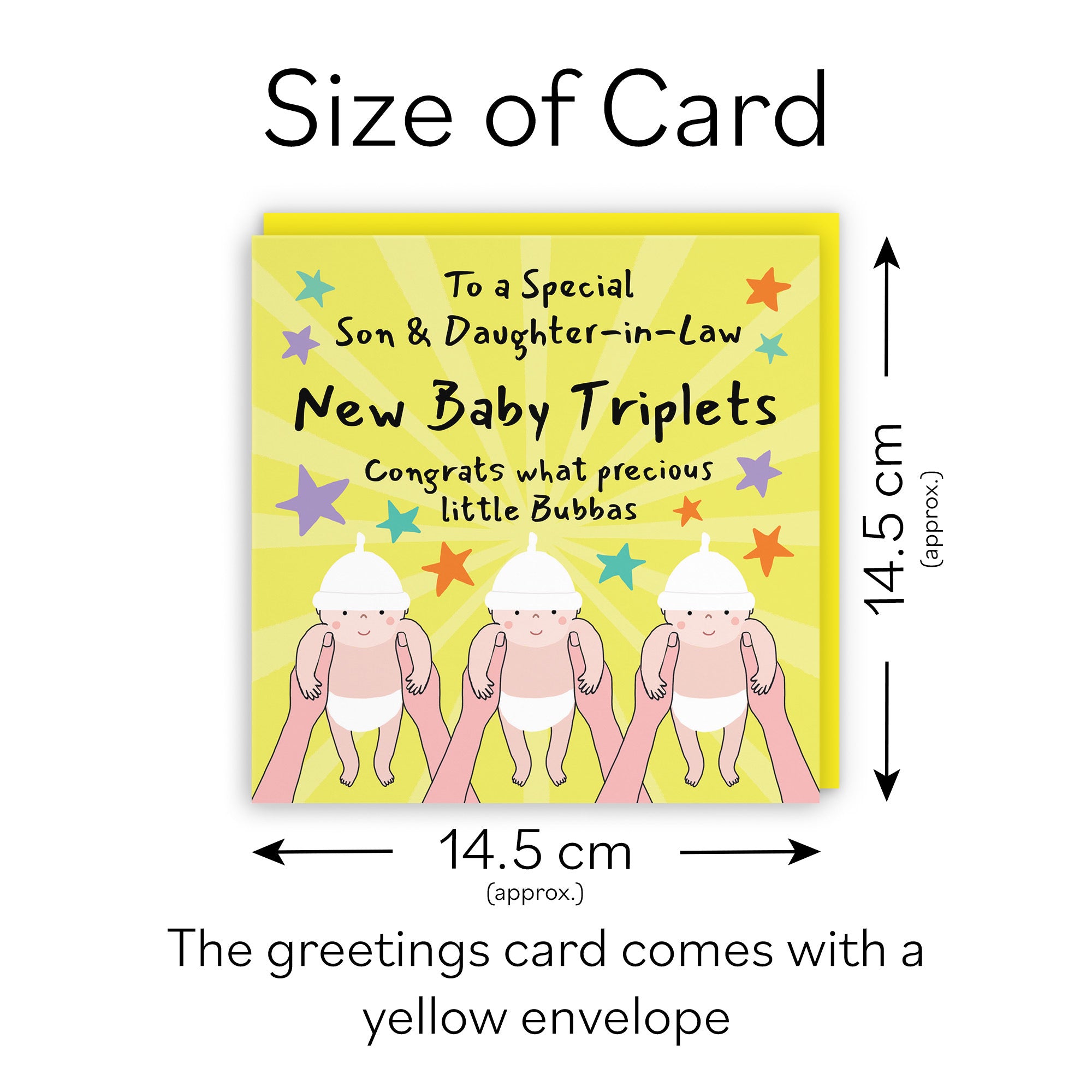 Triplets New Baby Congratulations Card For Son And Daughter-in-Law Bundle Of Joy Laugh Out Loud - Default Title (GK00784)