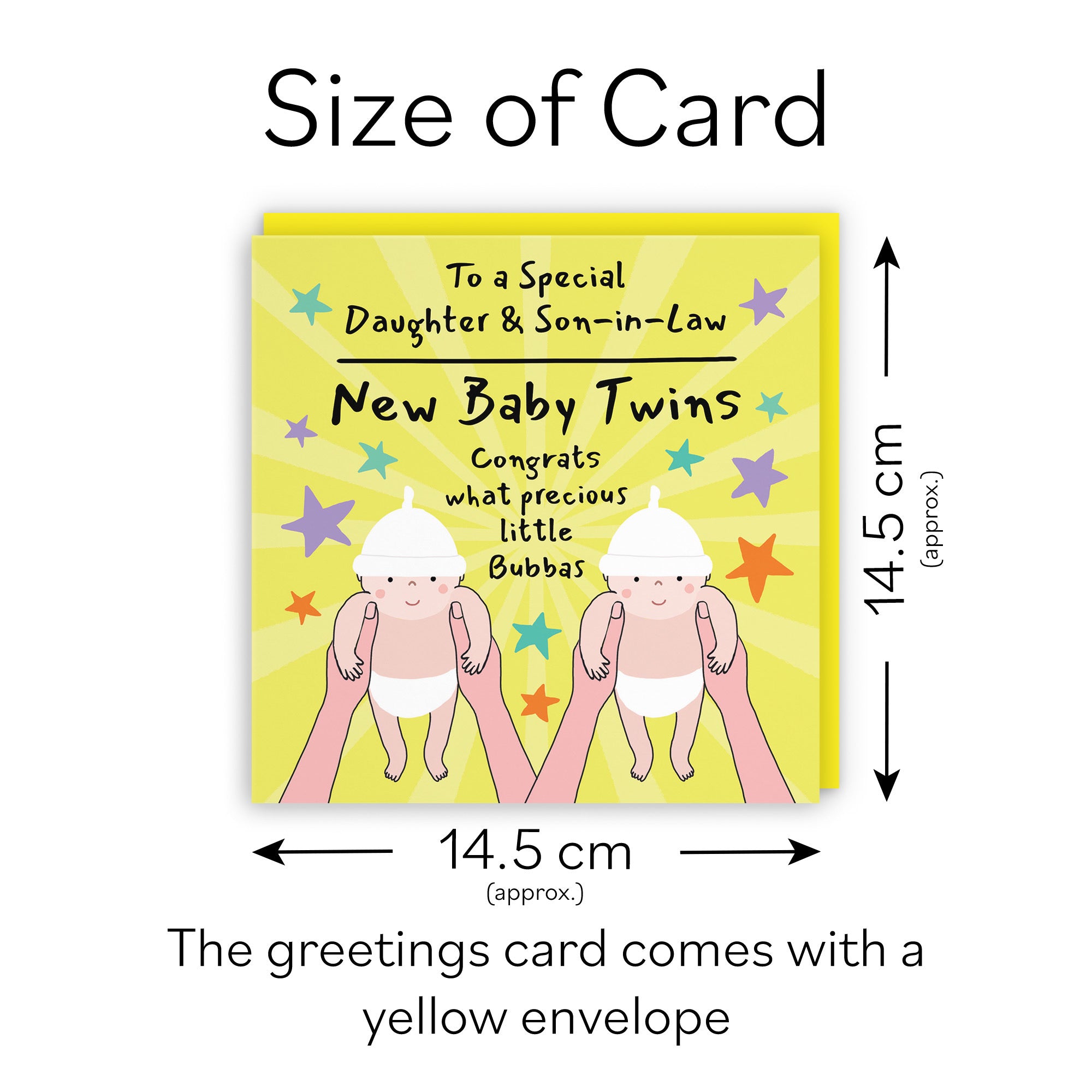 Twins New Baby Congratulations Card For Daughter And Son-in-Law Bundle Of Joy Laugh Out Loud - Default Title (GK00786)