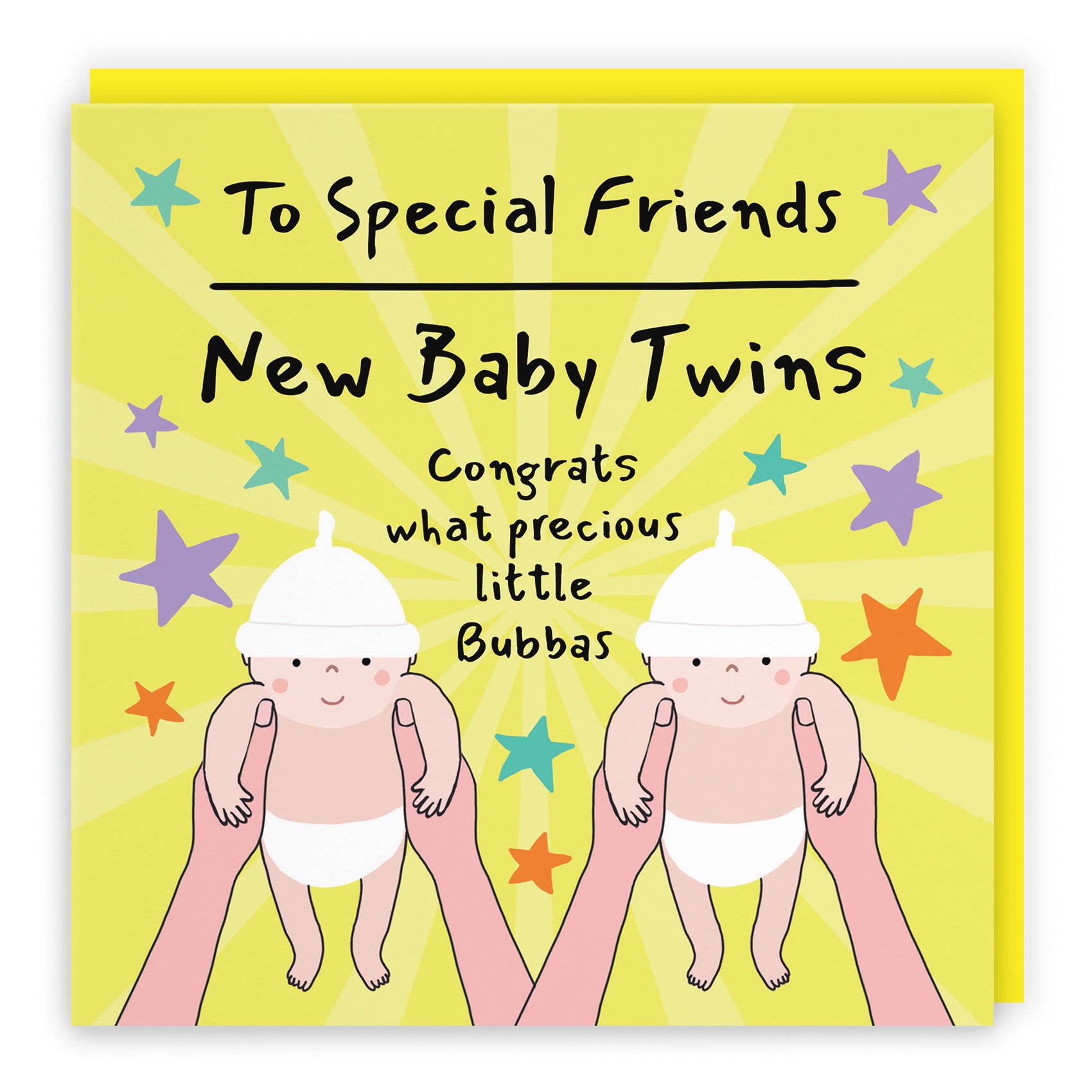 Twins New Baby Congratulations Card For Friends Bundle Of Joy Laugh Out Loud - Default Title (GK00789)