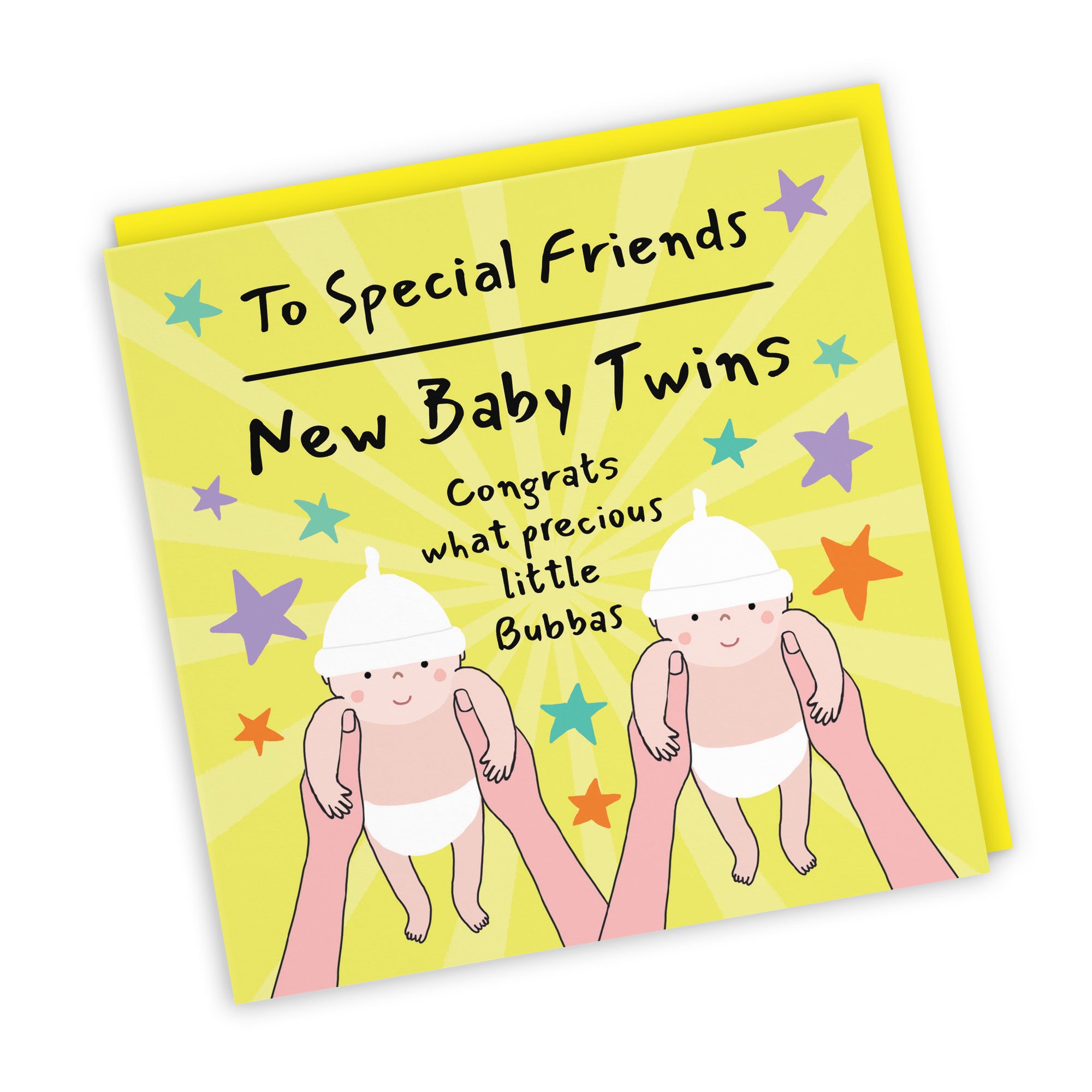 Twins New Baby Congratulations Card For Friends Bundle Of Joy Laugh Out Loud - Default Title (GK00789)