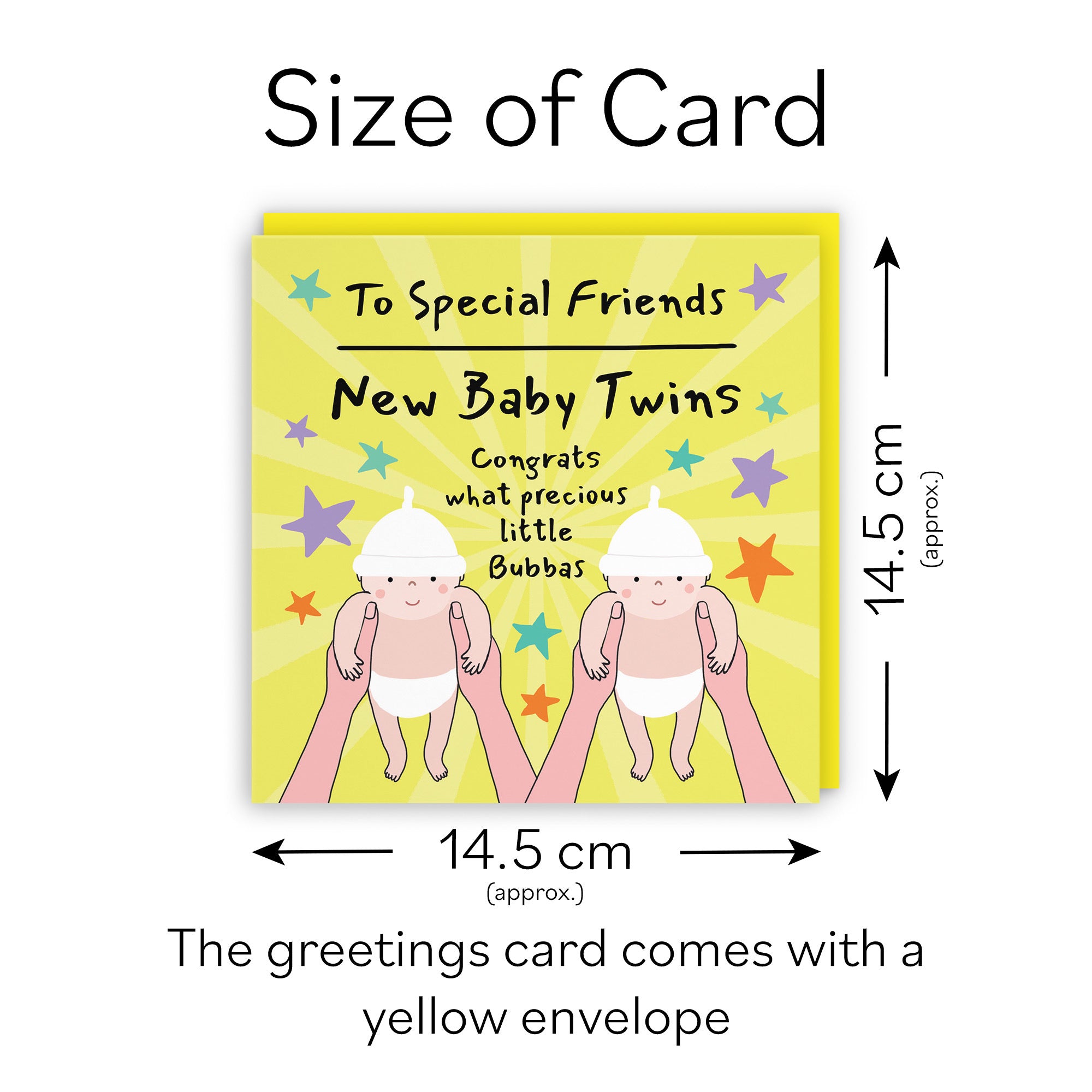 Twins New Baby Congratulations Card For Friends Bundle Of Joy Laugh Out Loud - Default Title (GK00789)