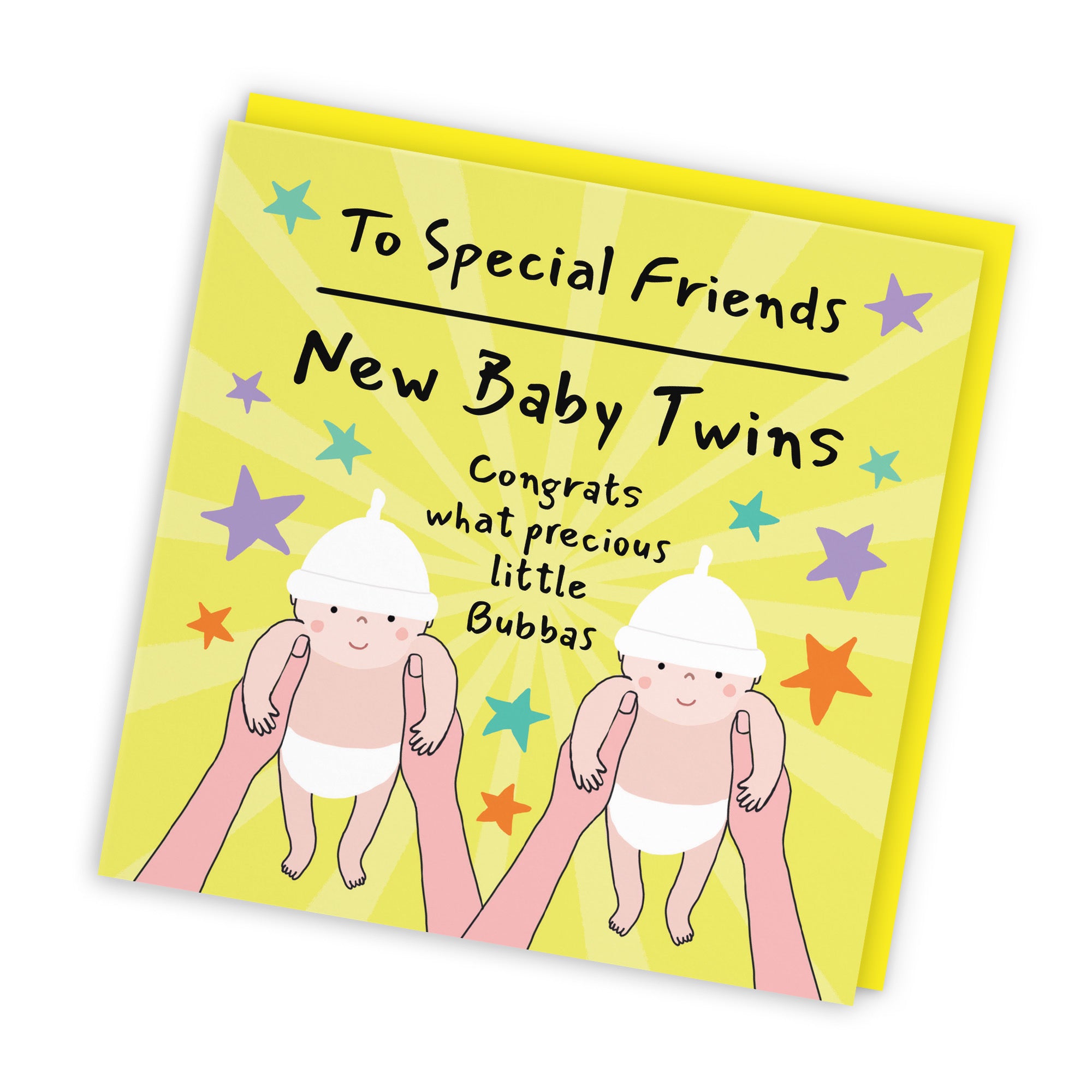 Twins New Baby Congratulations Card For Friends Bundle Of Joy Laugh Out Loud - Default Title (GK00789)