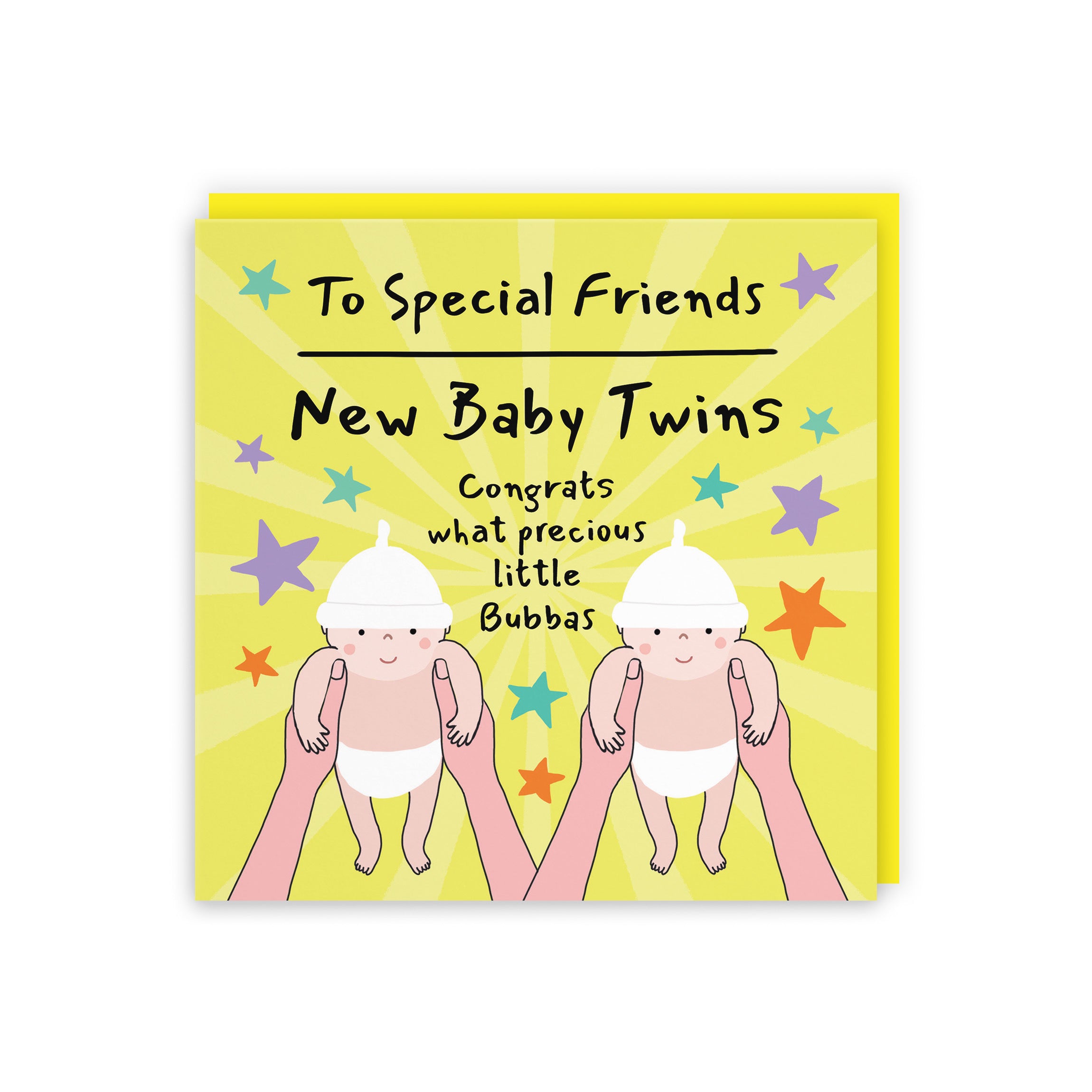 Twins New Baby Congratulations Card For Friends Bundle Of Joy Laugh Out Loud - Default Title (GK00789)