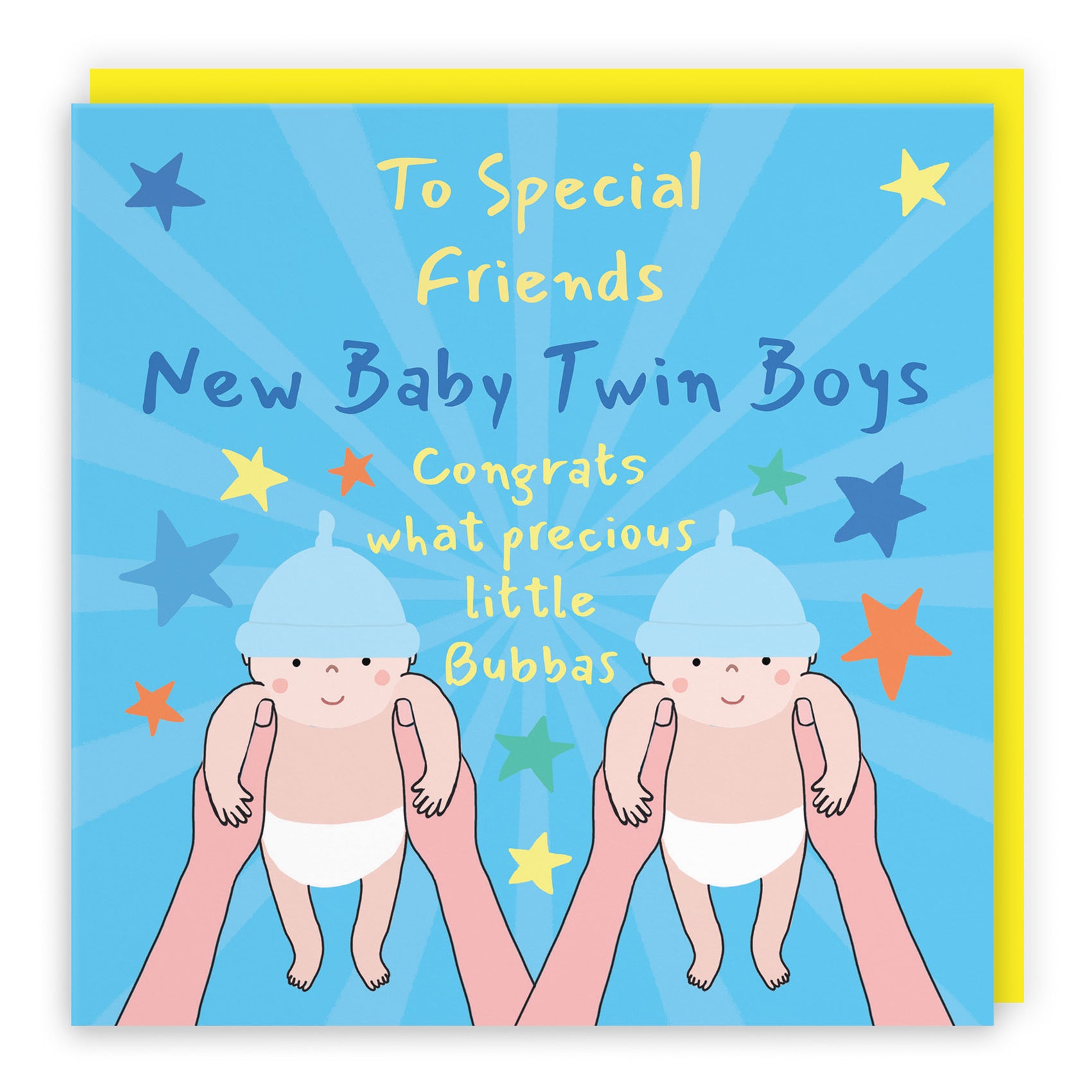 Twins New Baby Boys Congratulations Card For Friends Bundle Of Joy Laugh Out Loud - Default Title (GK00790)