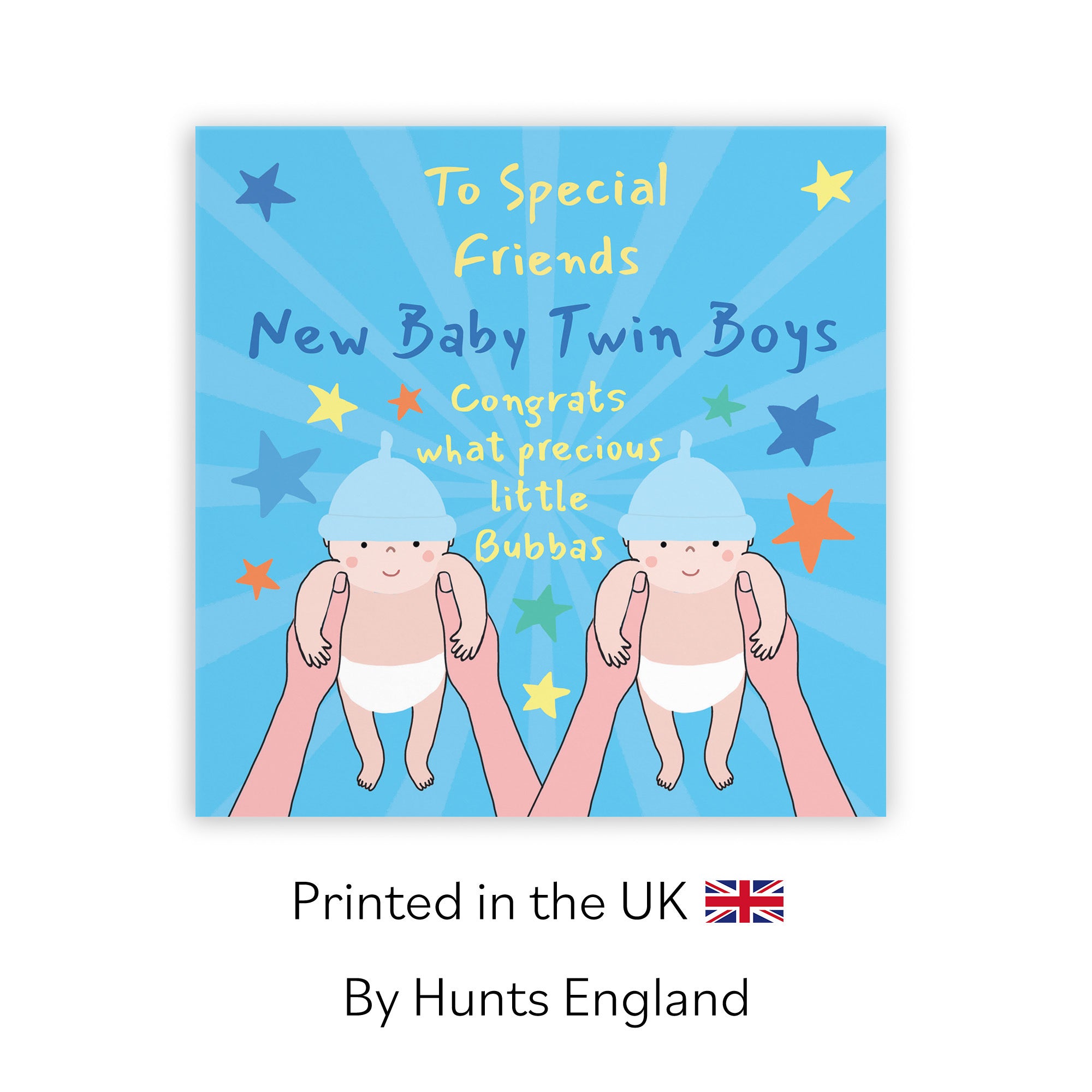 Twins New Baby Boys Congratulations Card For Friends Bundle Of Joy Laugh Out Loud - Default Title (GK00790)