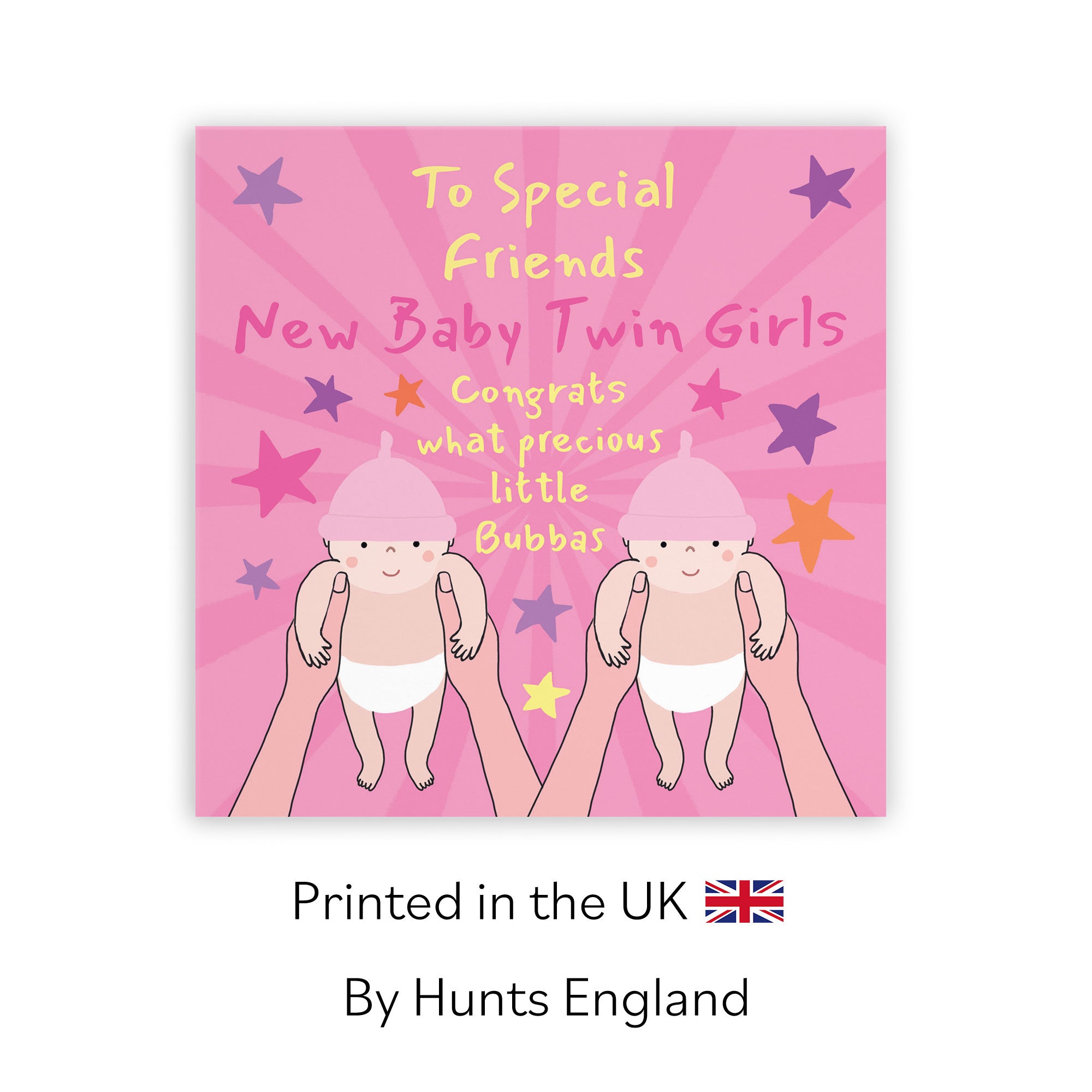 Twins New Baby Girls Congratulations Card For Friends Bundle Of Joy Laugh Out Loud - Default Title (GK00791)
