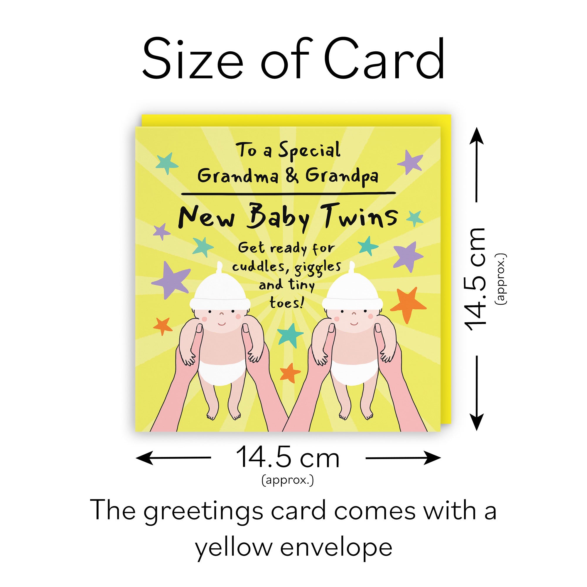 Twins New Baby Congratulations Card For Grandma And Grandpa Bundle Of Joy Laugh Out Loud - Default Title (GK00792)