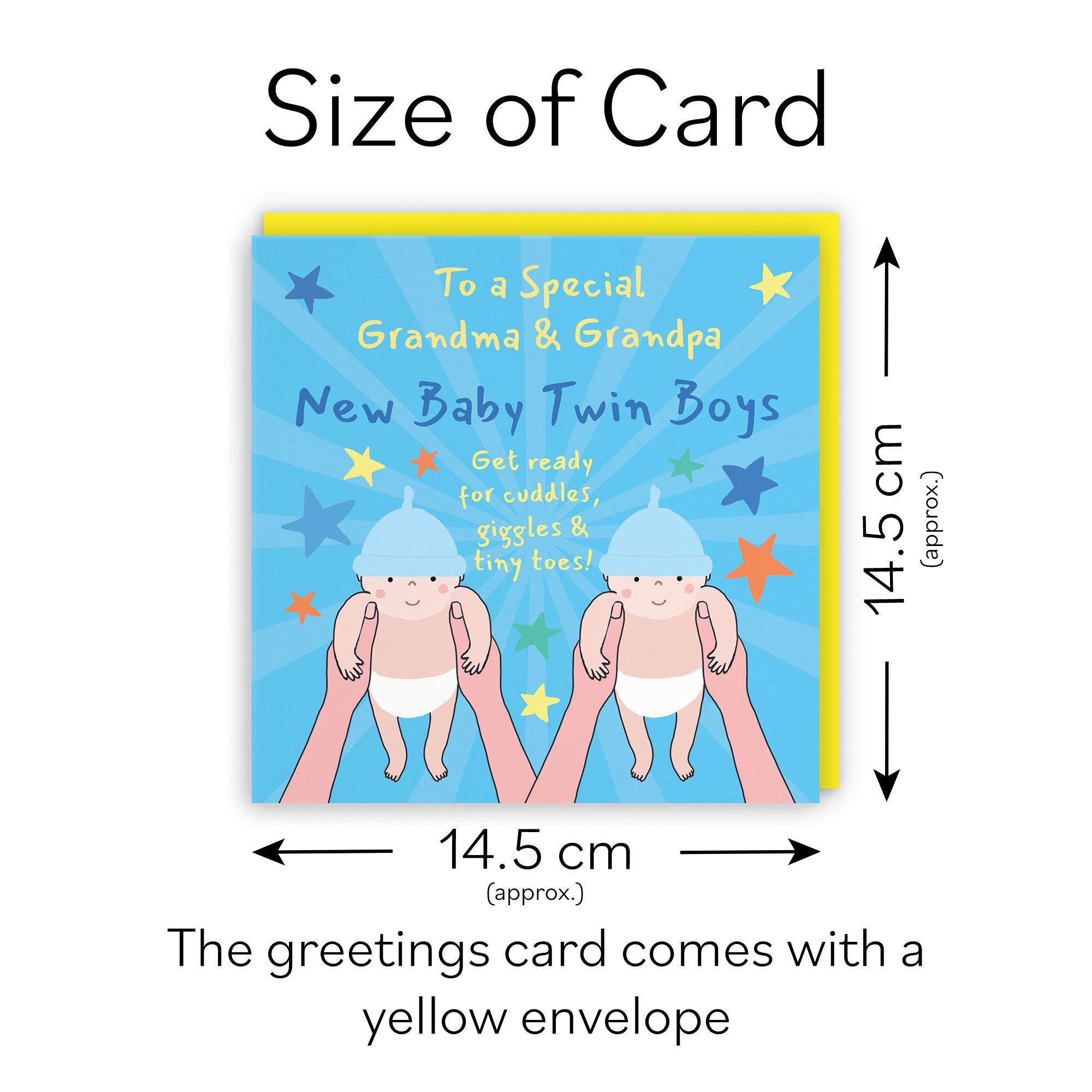 Twins New Baby Boys Congratulations Card For Grandma And Grandpa Bundle Of Joy Laugh Out Loud - Default Title (GK00793)
