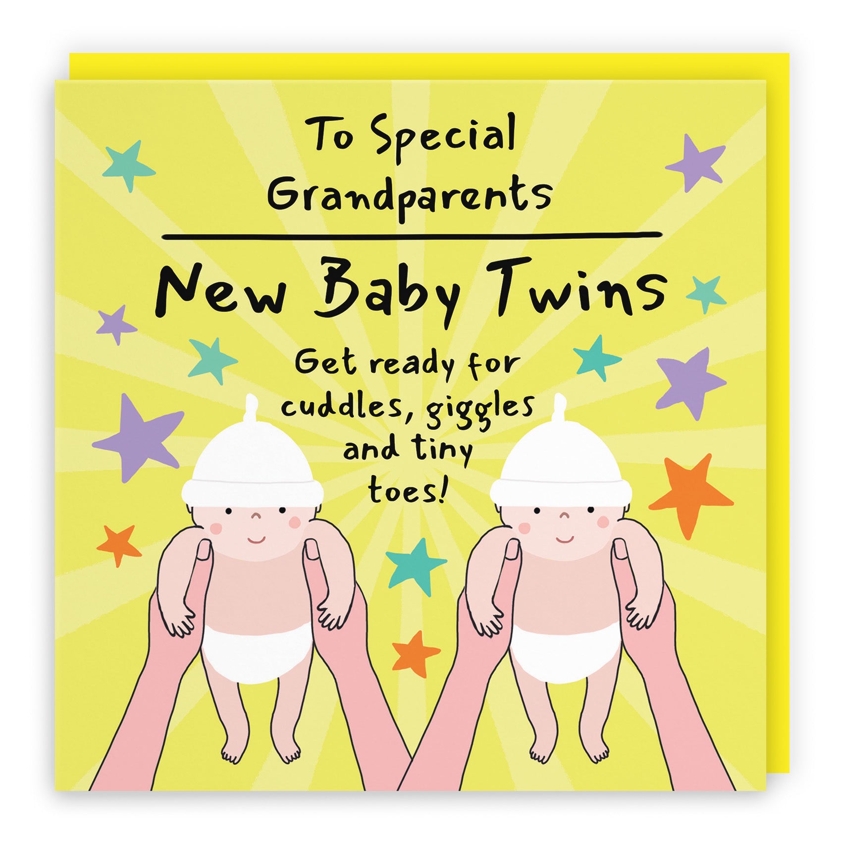 Twins New Baby Congratulations Card For Grandparents Bundle Of Joy Laugh Out Loud - Default Title (GK00795)