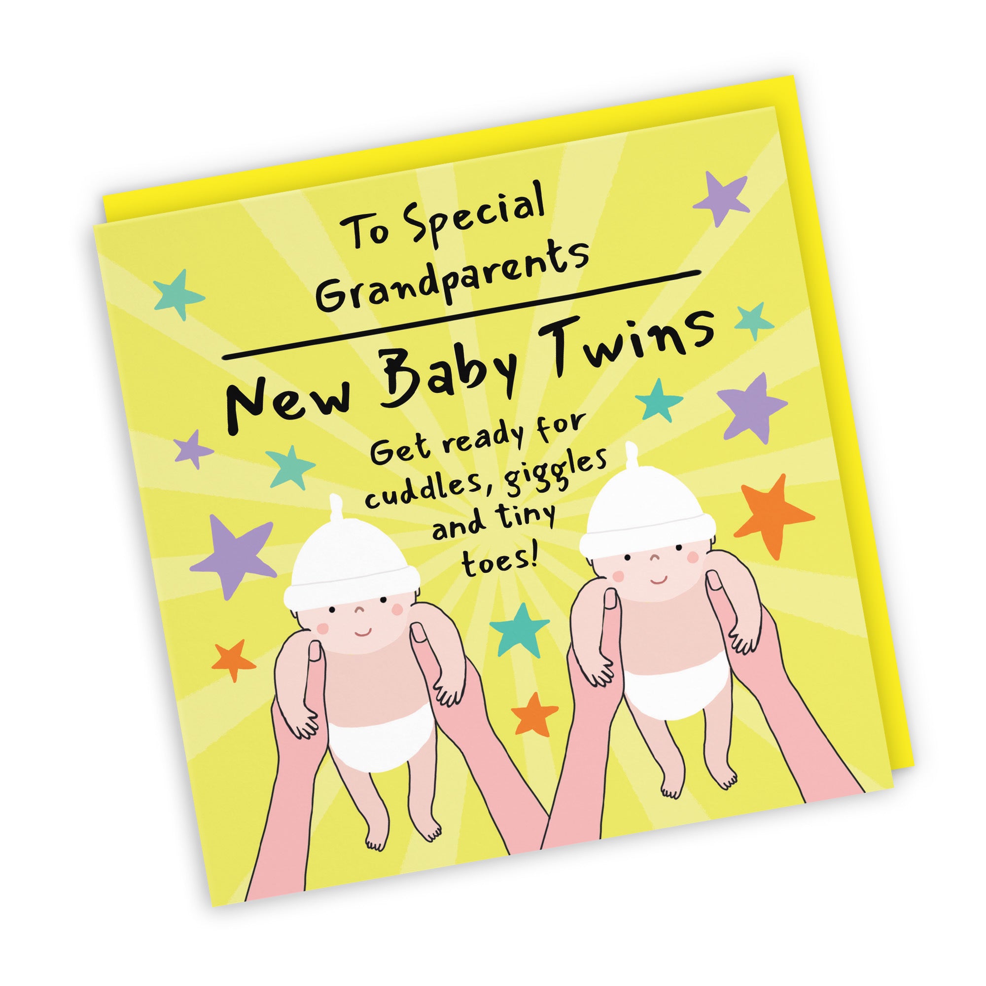 Twins New Baby Congratulations Card For Grandparents Bundle Of Joy Laugh Out Loud - Default Title (GK00795)