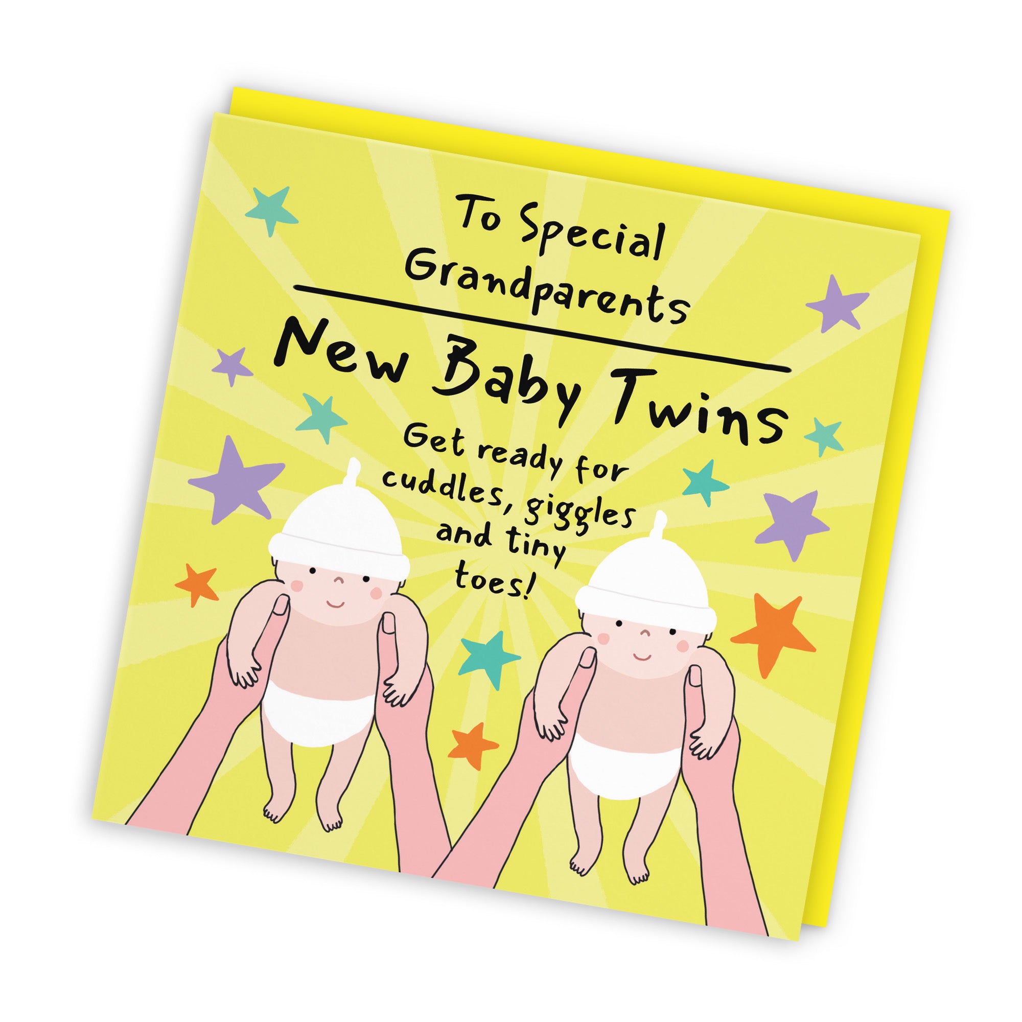 Twins New Baby Congratulations Card For Grandparents Bundle Of Joy Laugh Out Loud - Default Title (GK00795)