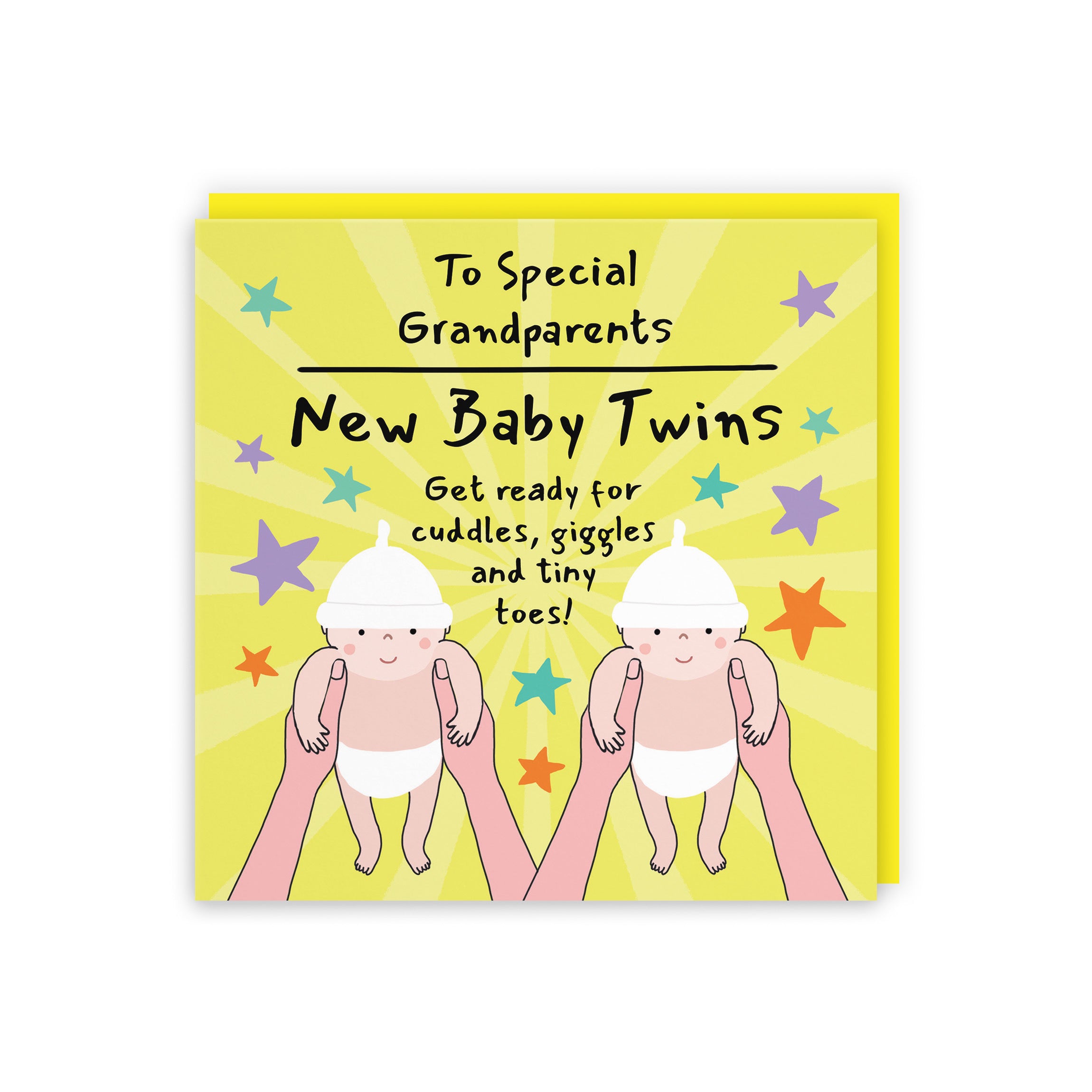 Twins New Baby Congratulations Card For Grandparents Bundle Of Joy Laugh Out Loud - Default Title (GK00795)