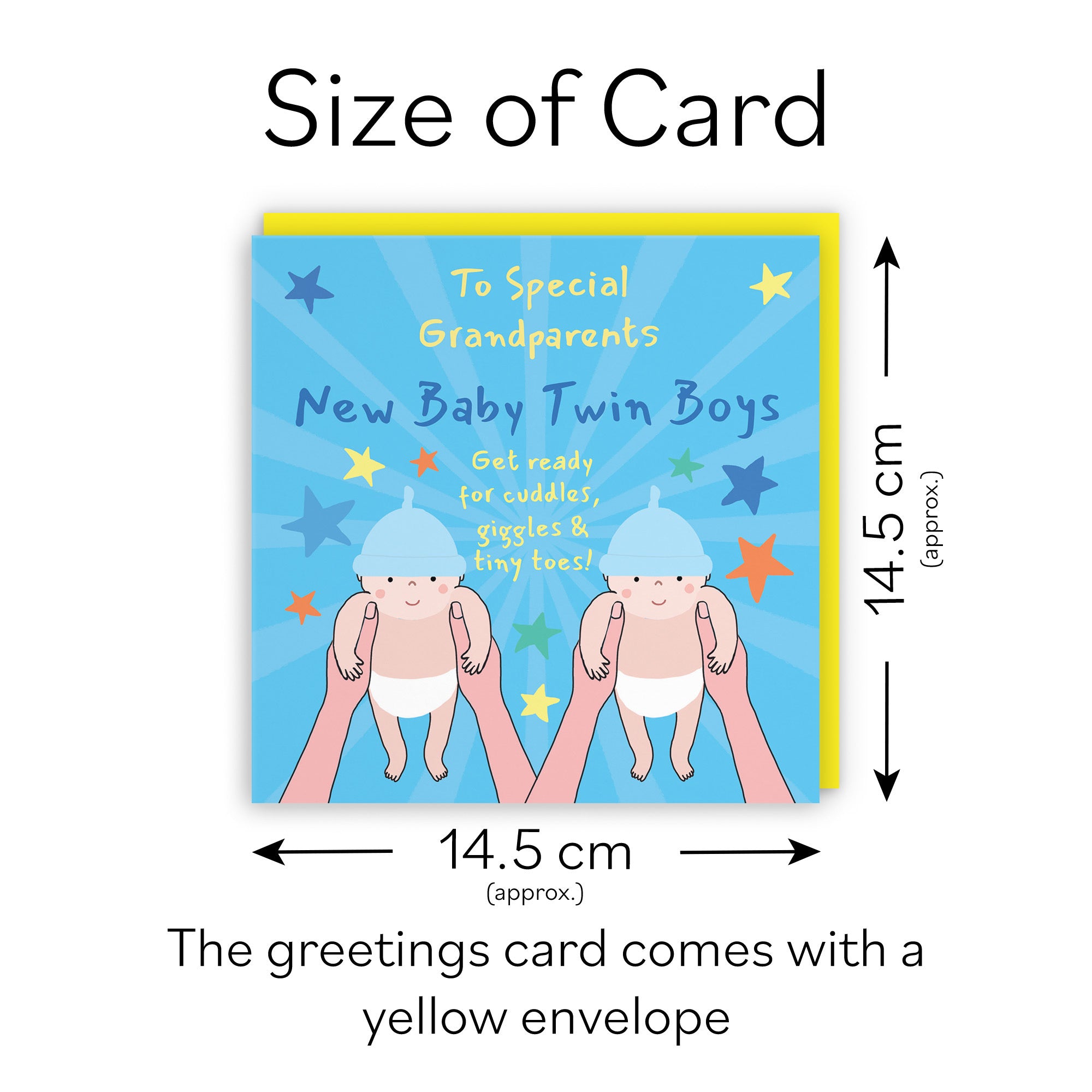 Twins New Baby Boys Congratulations Card For Grandparents Bundle Of Joy Laugh Out Loud - Default Title (GK00796)