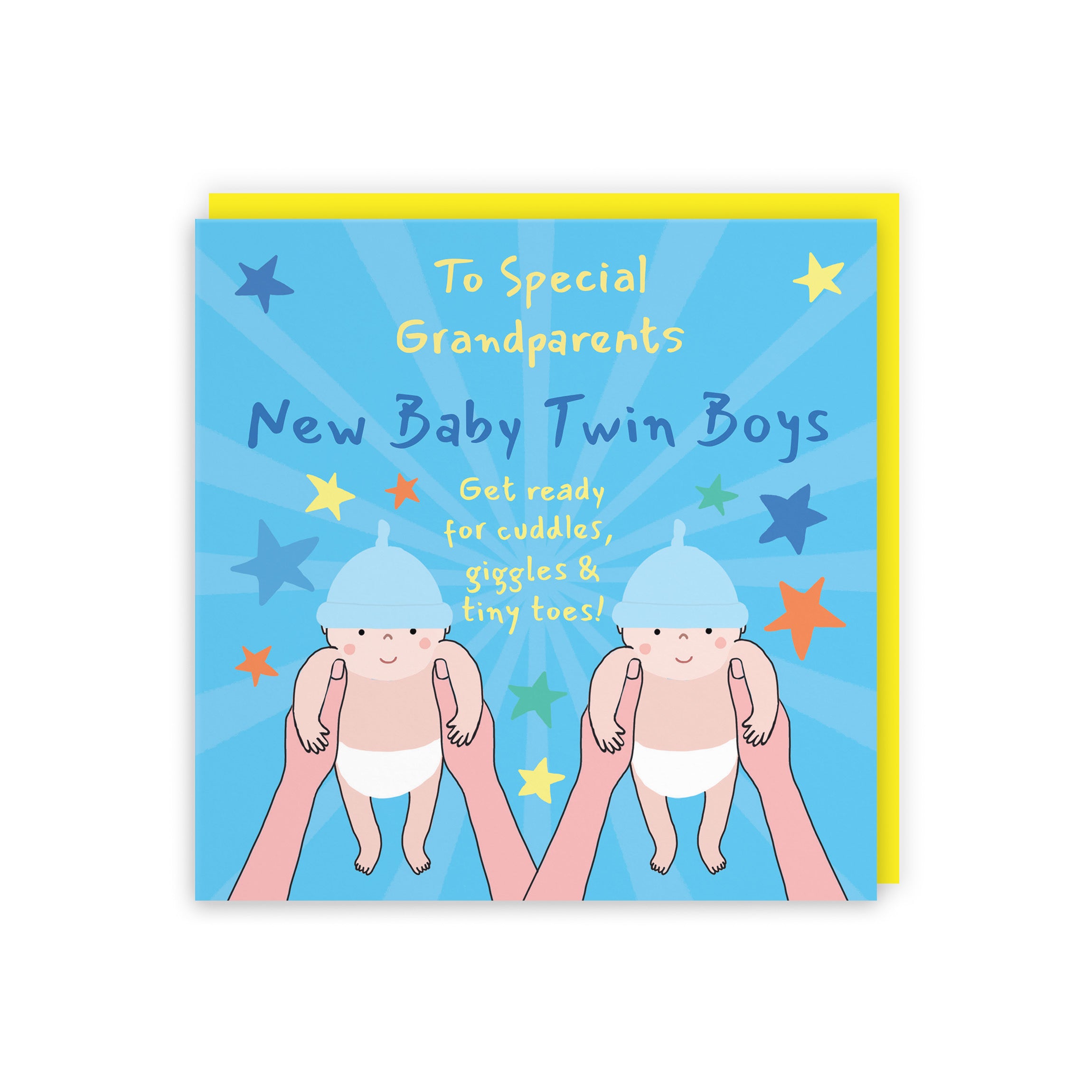 Twins New Baby Boys Congratulations Card For Grandparents Bundle Of Joy Laugh Out Loud - Default Title (GK00796)