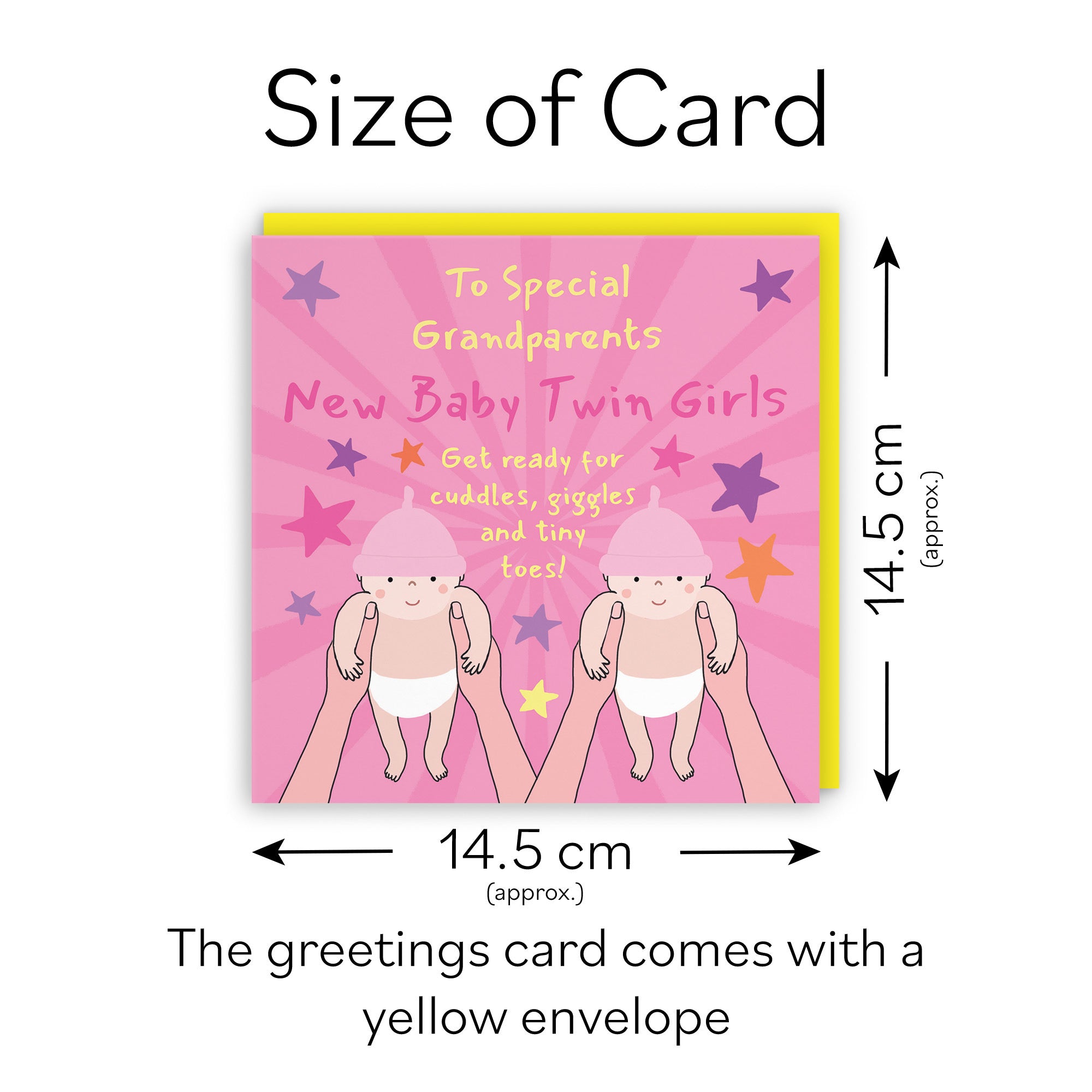 Twins New Baby Girls Congratulations Card For Grandparents Bundle Of Joy Laugh Out Loud - Default Title (GK00797)