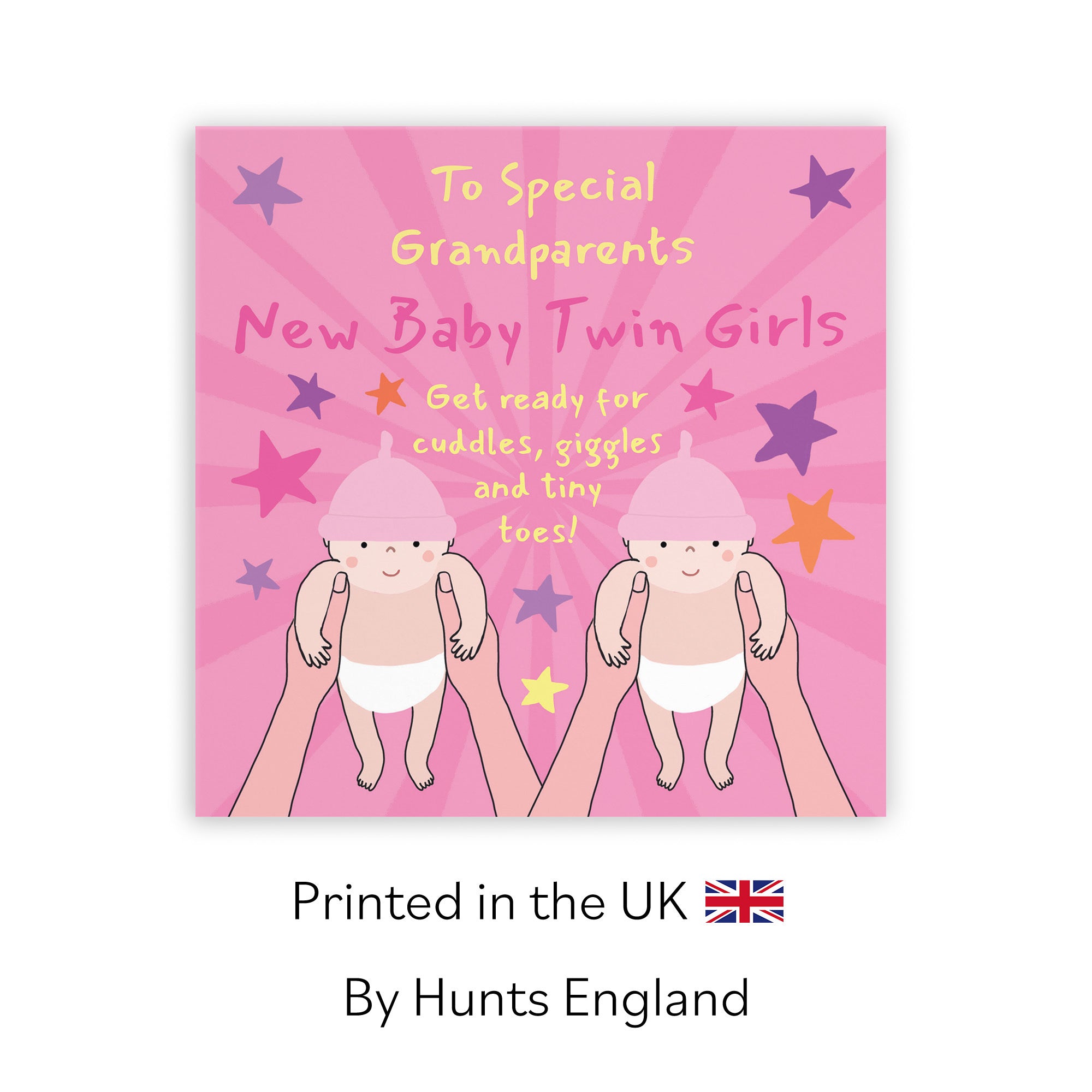 Twins New Baby Girls Congratulations Card For Grandparents Bundle Of Joy Laugh Out Loud - Default Title (GK00797)