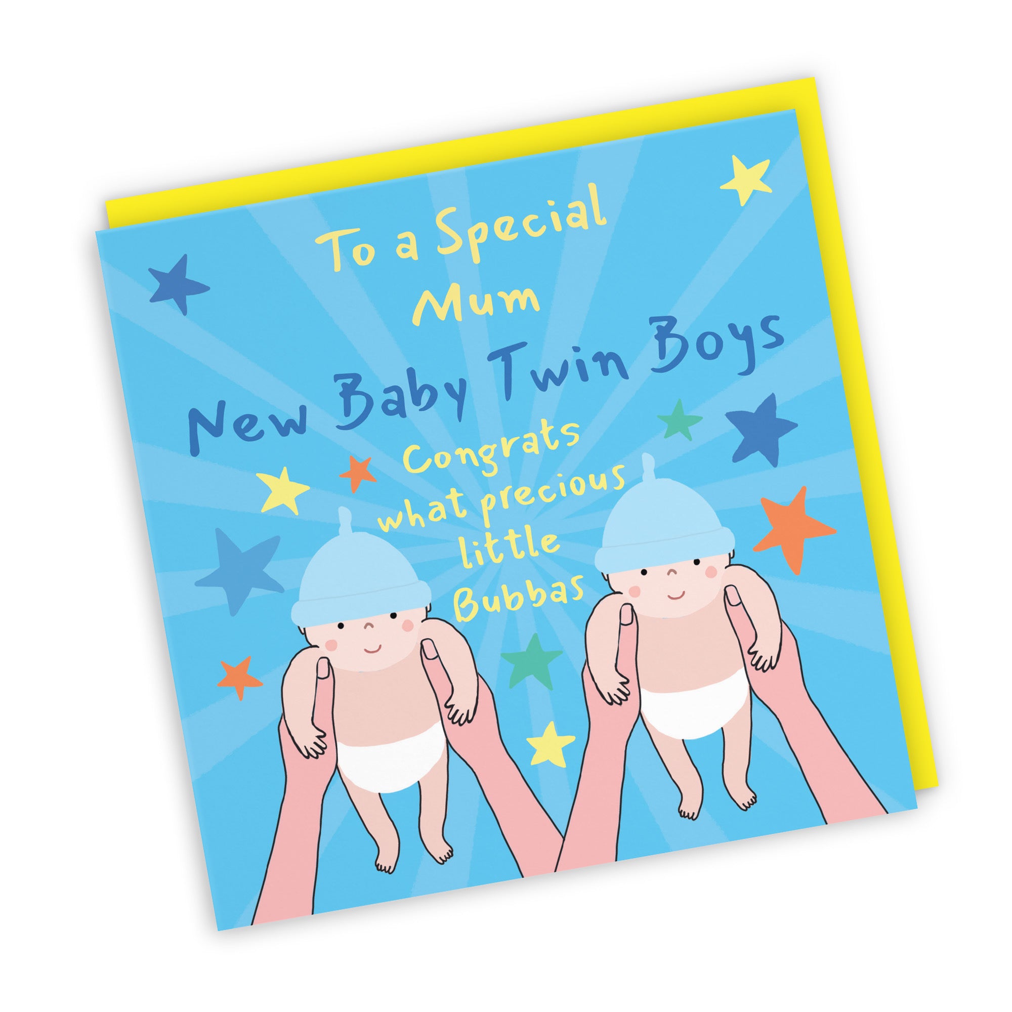 Twins New Baby Boys Congratulations Card For Mum Bundle Of Joy Laugh Out Loud - Default Title (GK00799)