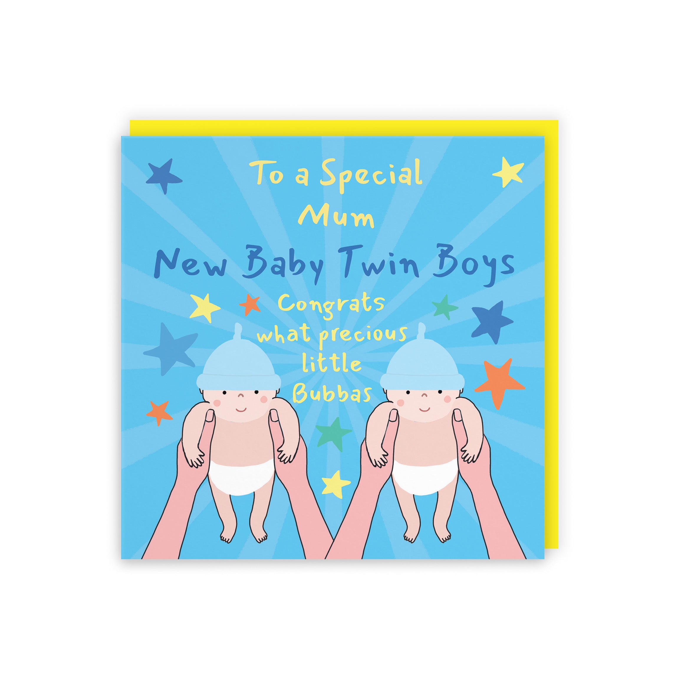 Twins New Baby Boys Congratulations Card For Mum Bundle Of Joy Laugh Out Loud - Default Title (GK00799)
