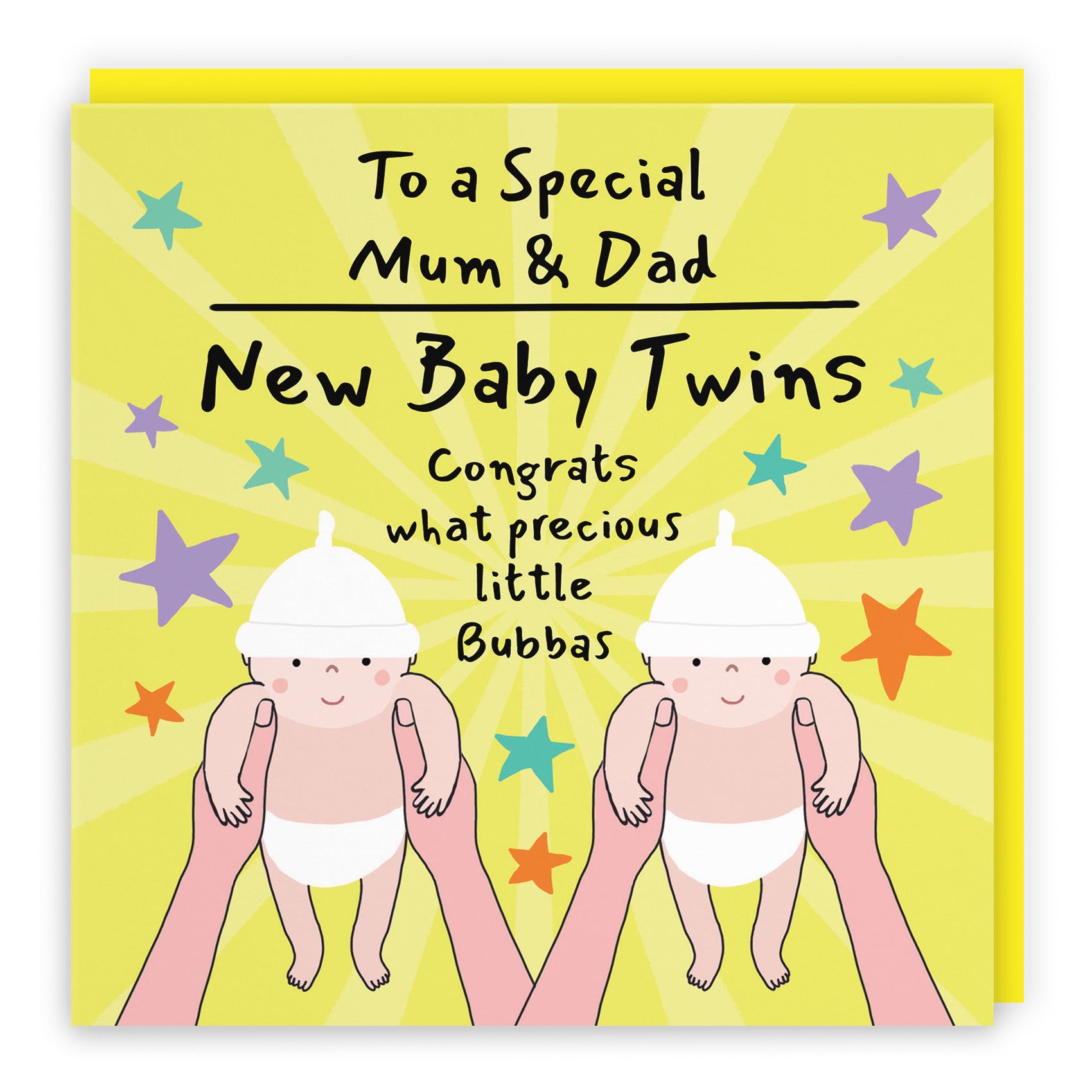 Twins New Baby Congratulations Card For Mum And Dad Bundle Of Joy Laugh Out Loud - Default Title (GK00801)