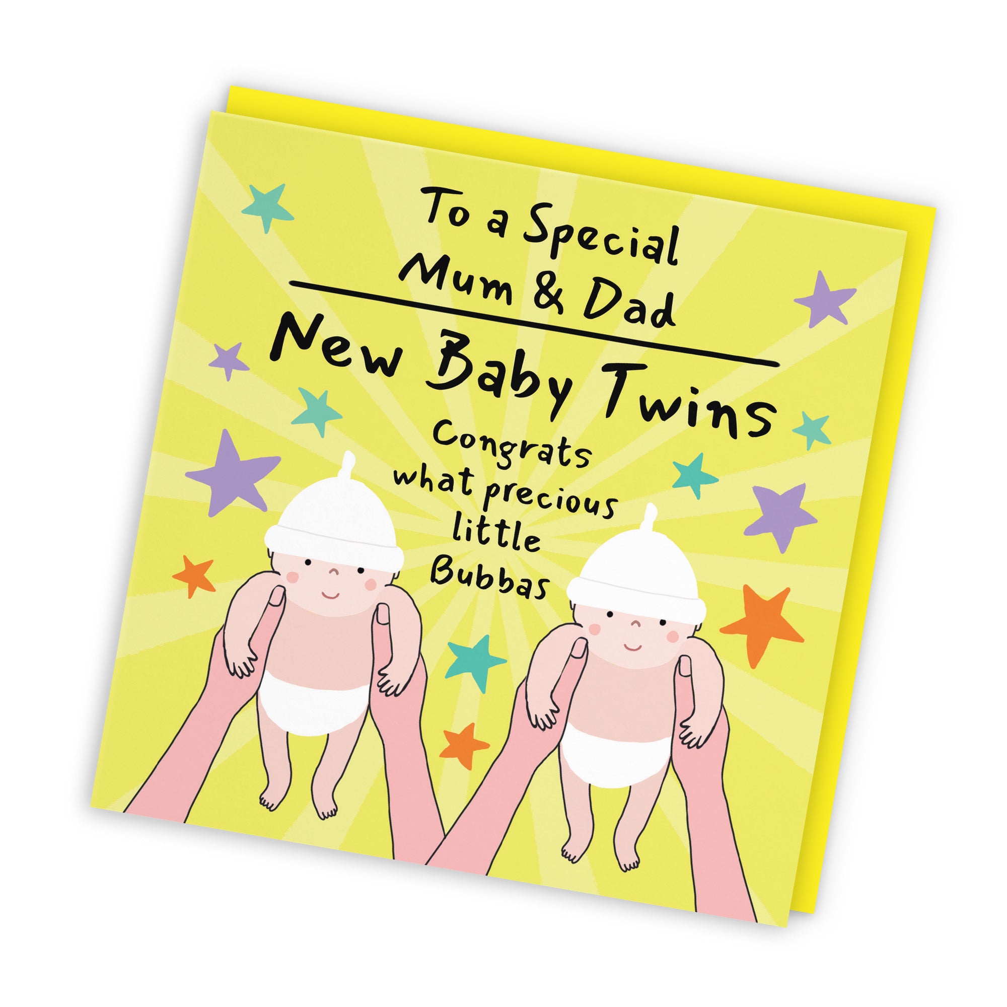 Twins New Baby Congratulations Card For Mum And Dad Bundle Of Joy Laugh Out Loud - Default Title (GK00801)