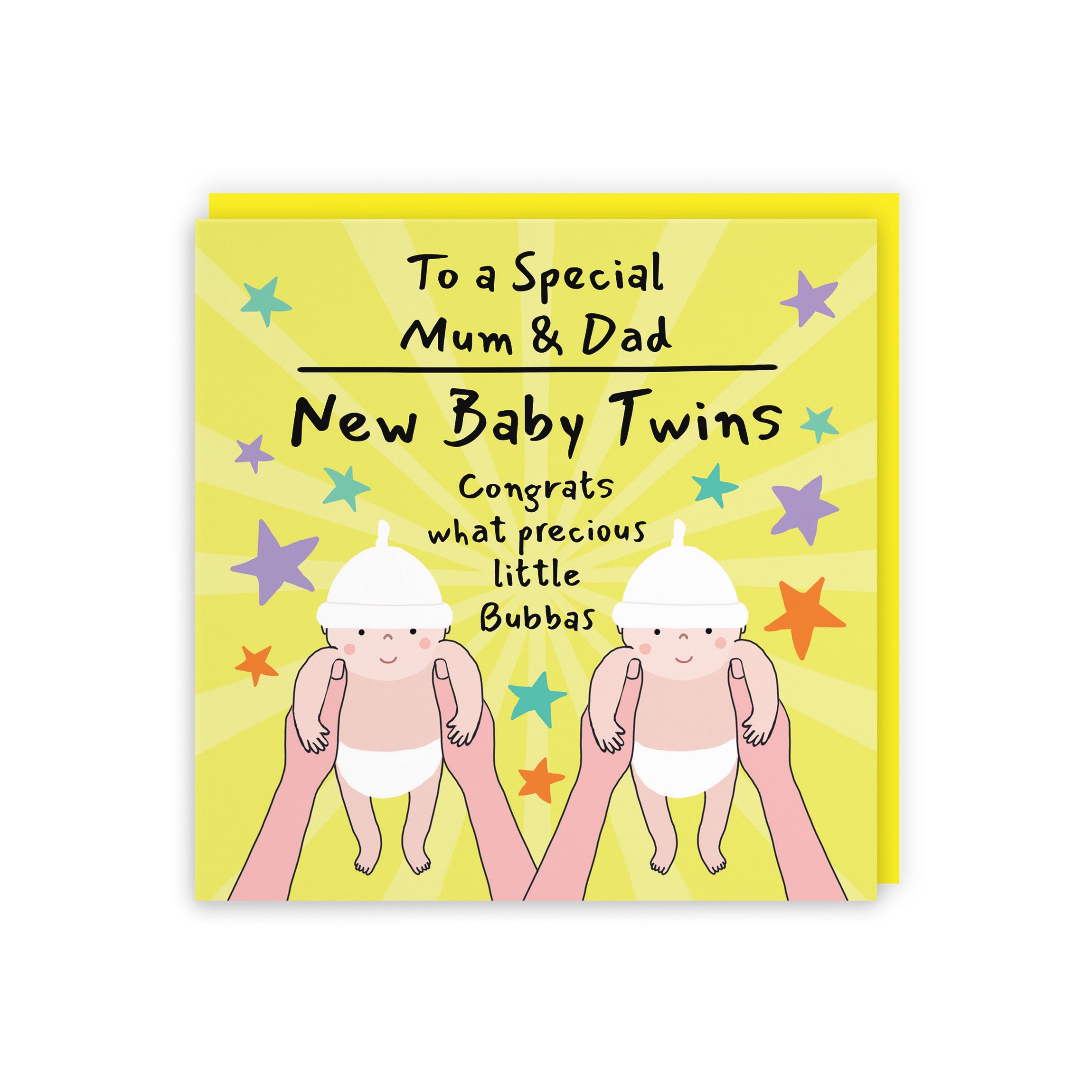 Twins New Baby Congratulations Card For Mum And Dad Bundle Of Joy Laugh Out Loud - Default Title (GK00801)
