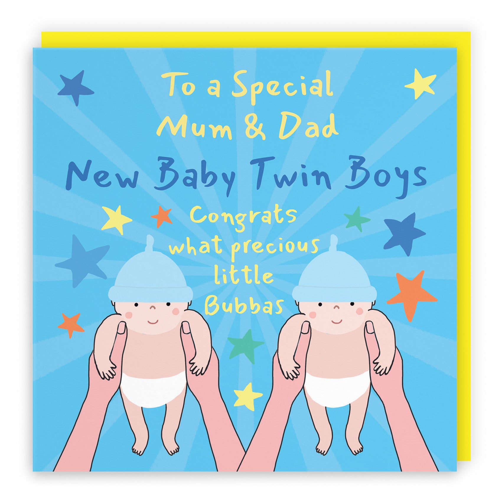 Twins New Baby Boys Congratulations Card For Mum And Dad Bundle Of Joy Laugh Out Loud - Default Title (GK00802)