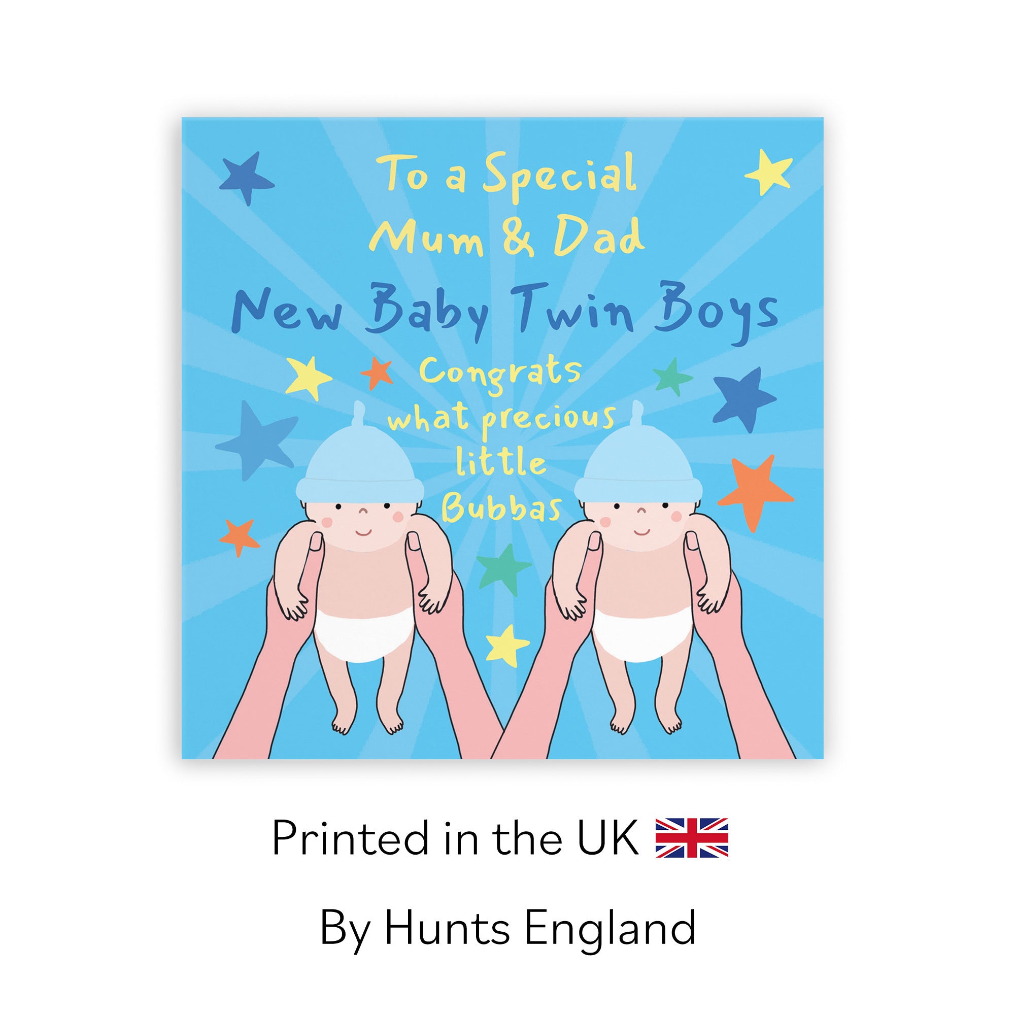 Twins New Baby Boys Congratulations Card For Mum And Dad Bundle Of Joy Laugh Out Loud - Default Title (GK00802)