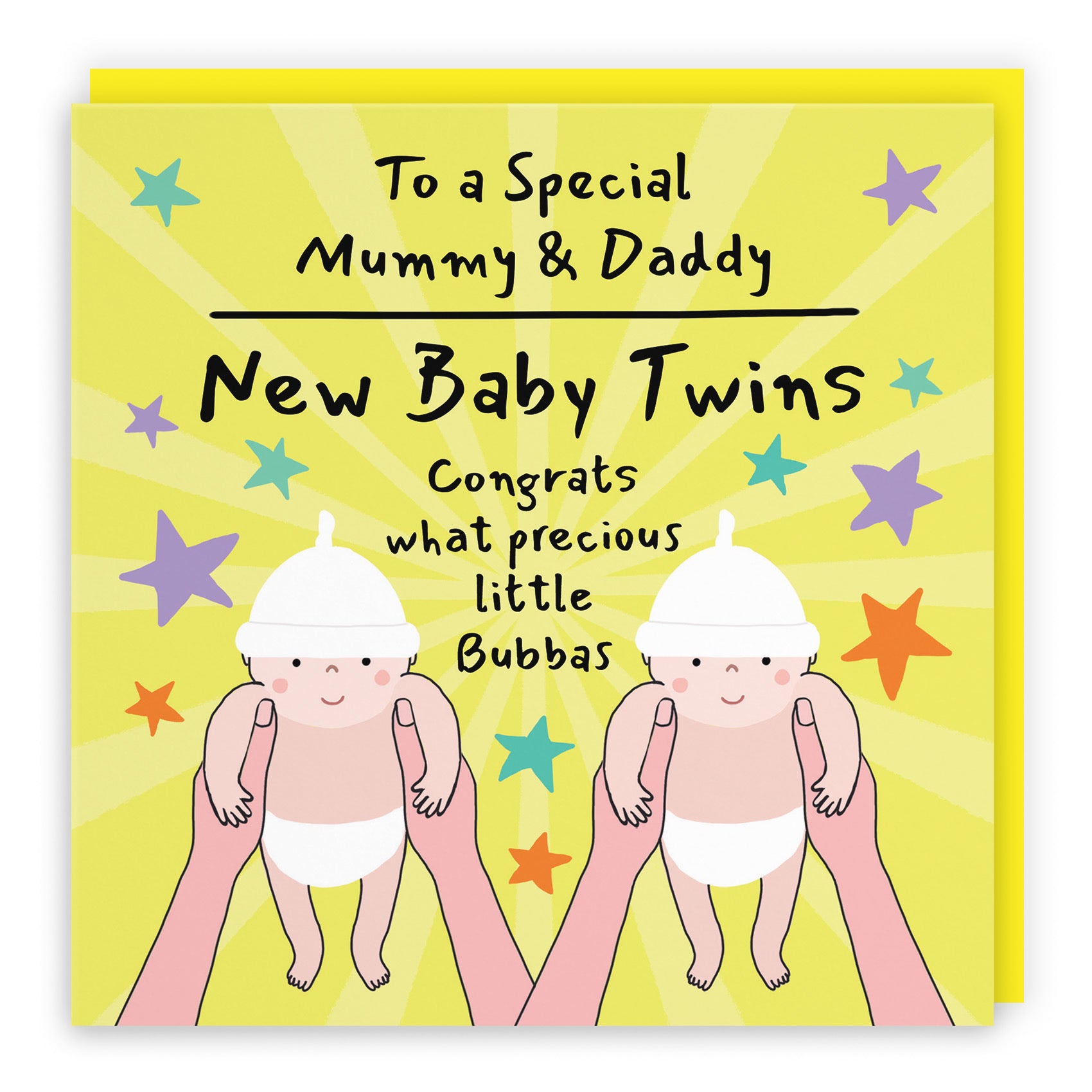 Twins New Baby Congratulations Card For Mummy And Daddy Bundle Of Joy Laugh Out Loud - Default Title (GK00804)