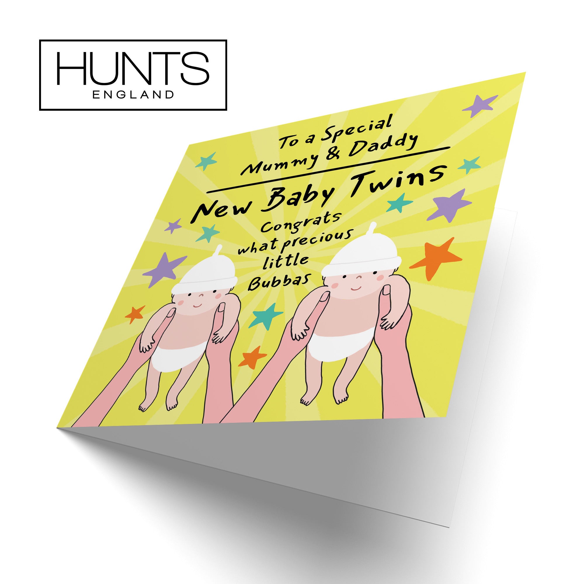 Twins New Baby Congratulations Card For Mummy And Daddy Bundle Of Joy Laugh Out Loud - Default Title (GK00804)