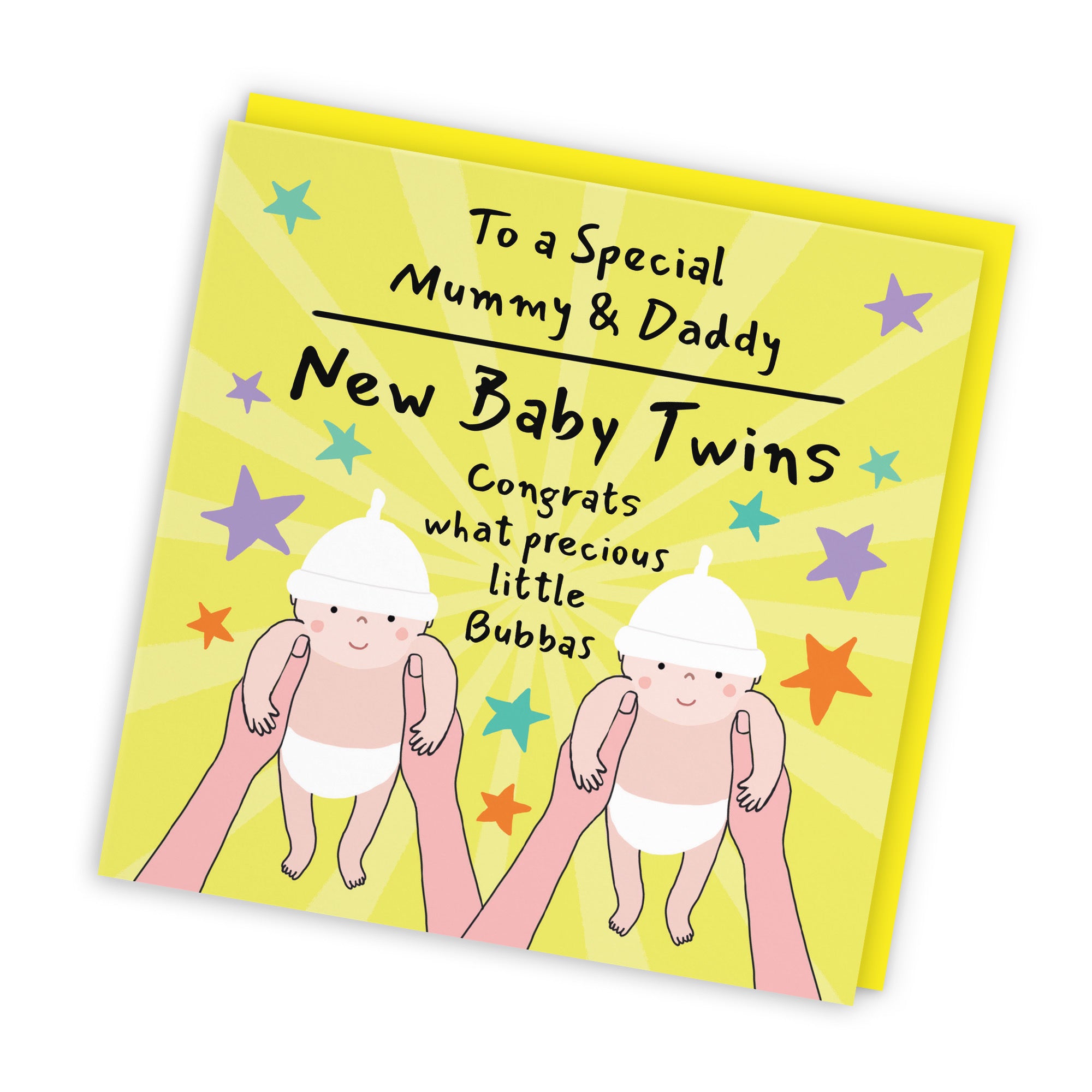 Twins New Baby Congratulations Card For Mummy And Daddy Bundle Of Joy Laugh Out Loud - Default Title (GK00804)