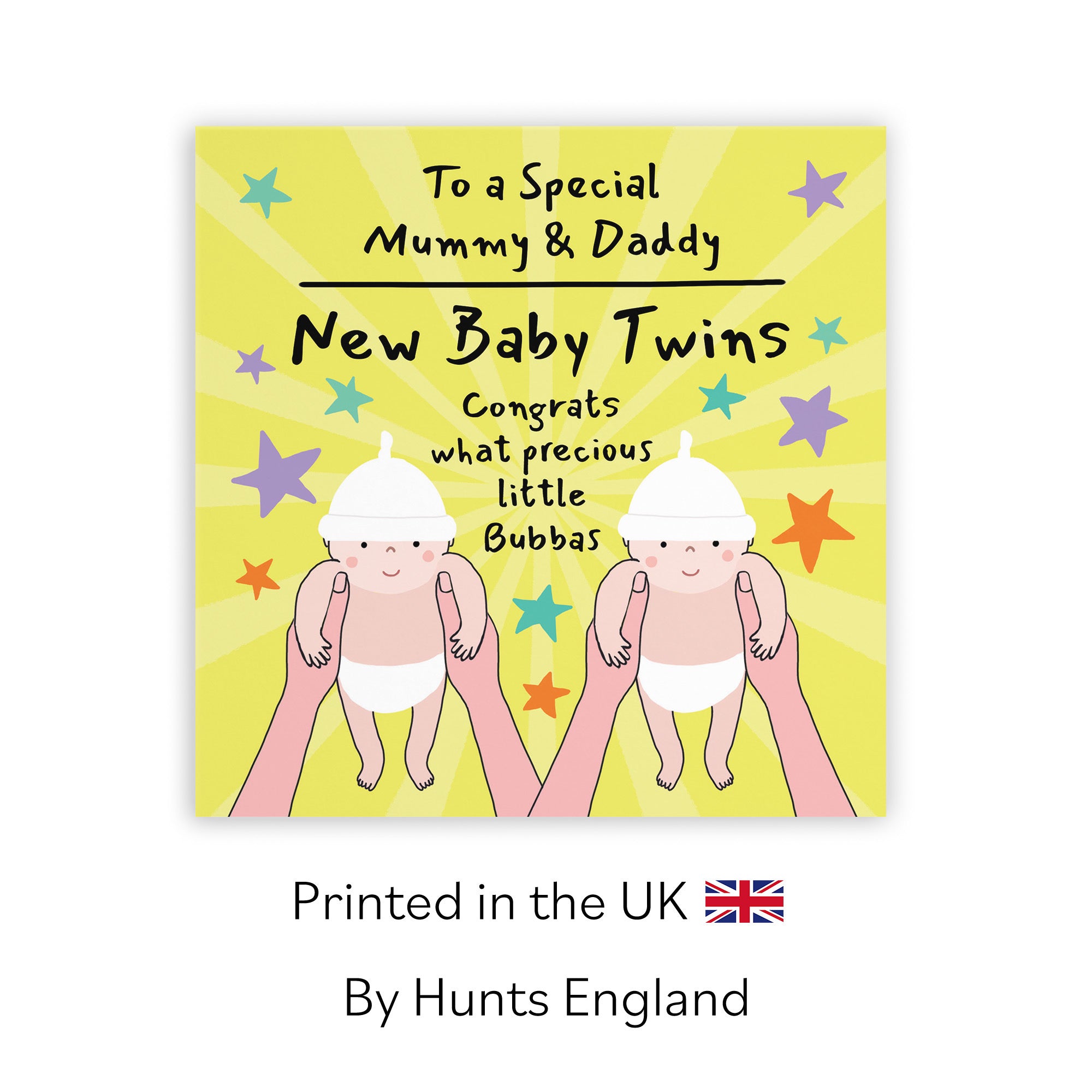 Twins New Baby Congratulations Card For Mummy And Daddy Bundle Of Joy Laugh Out Loud - Default Title (GK00804)