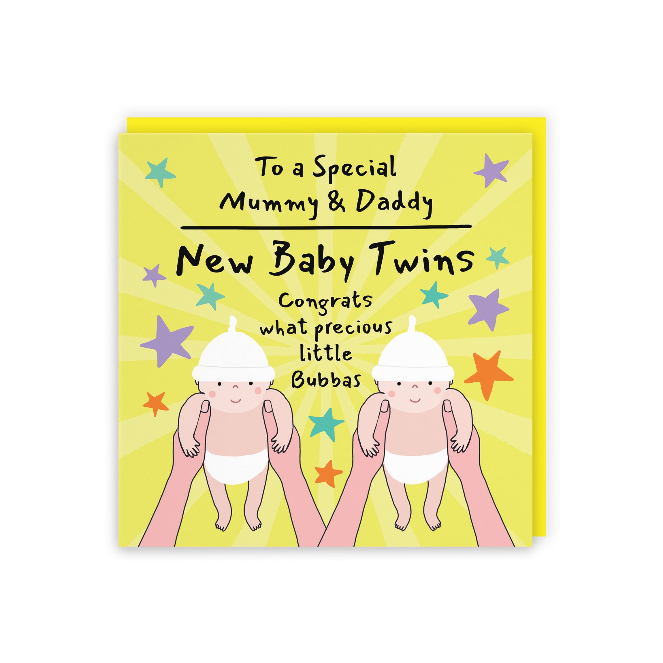 Twins New Baby Congratulations Card For Mummy And Daddy Bundle Of Joy Laugh Out Loud - Default Title (GK00804)