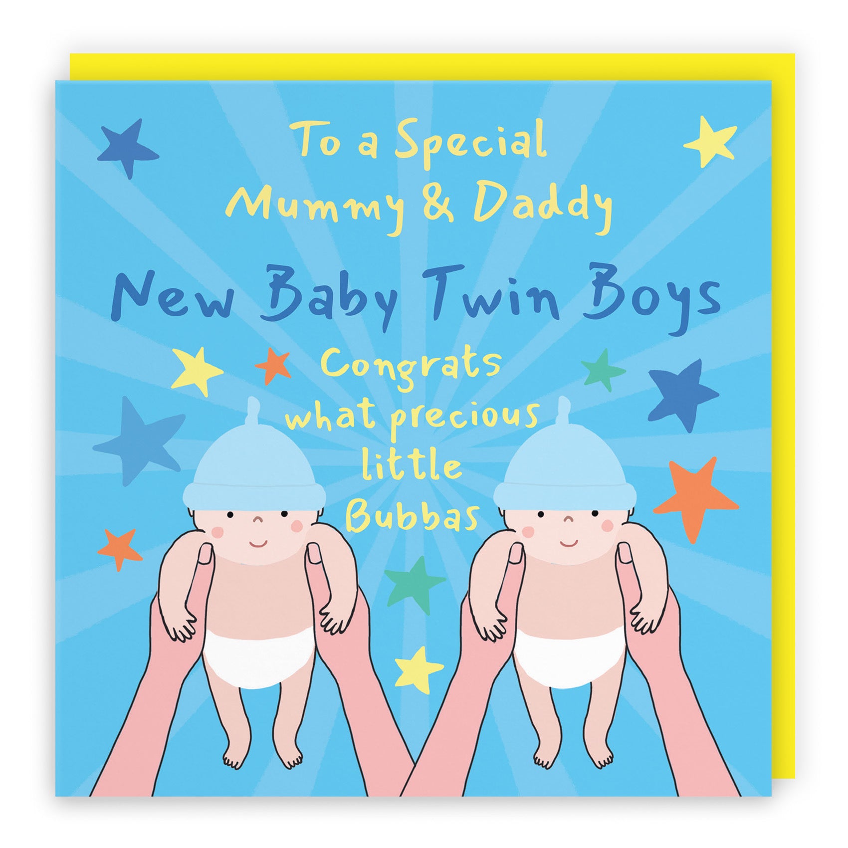 Twins New Baby Boys Congratulations Card For Mummy And Daddy Bundle Of Joy Laugh Out Loud - Default Title (GK00805)