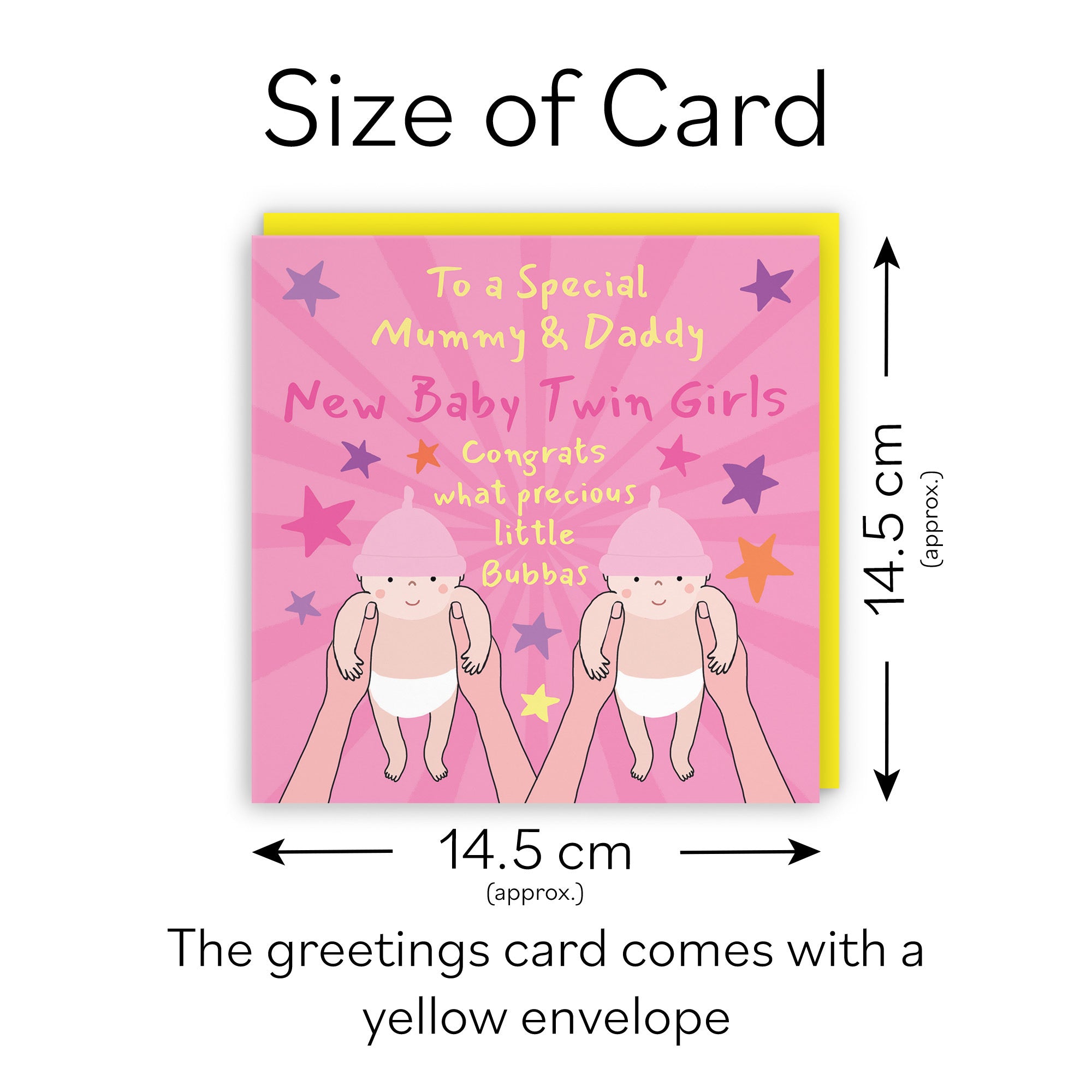 Twins New Baby Girls Congratulations Card For Mummy And Daddy Bundle Of Joy Laugh Out Loud - Default Title (GK00806)