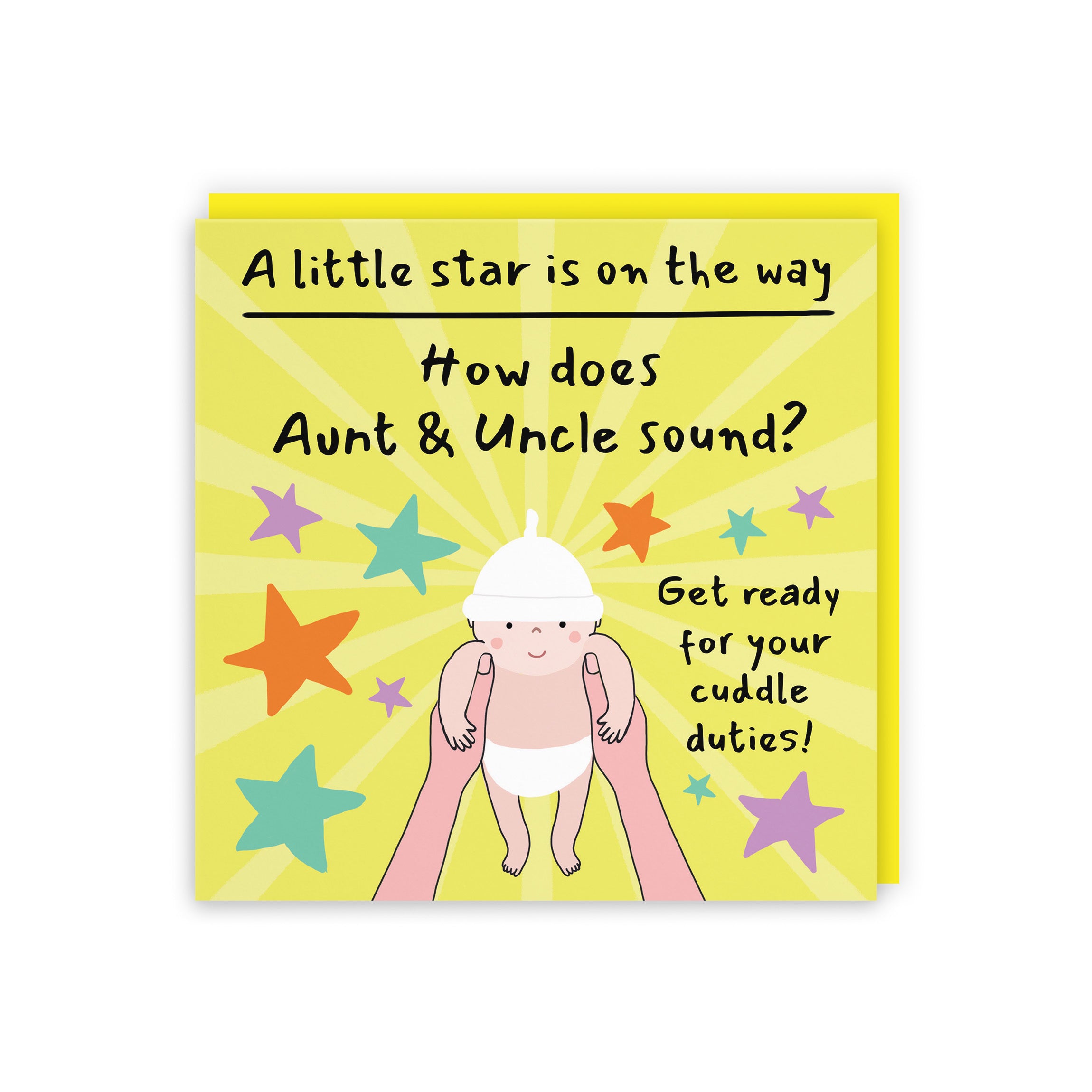 Aunt And Uncle Pregnancy Announcement Reveal Card Bundle Of Joy Laugh Out Loud - Default Title (GK00819)