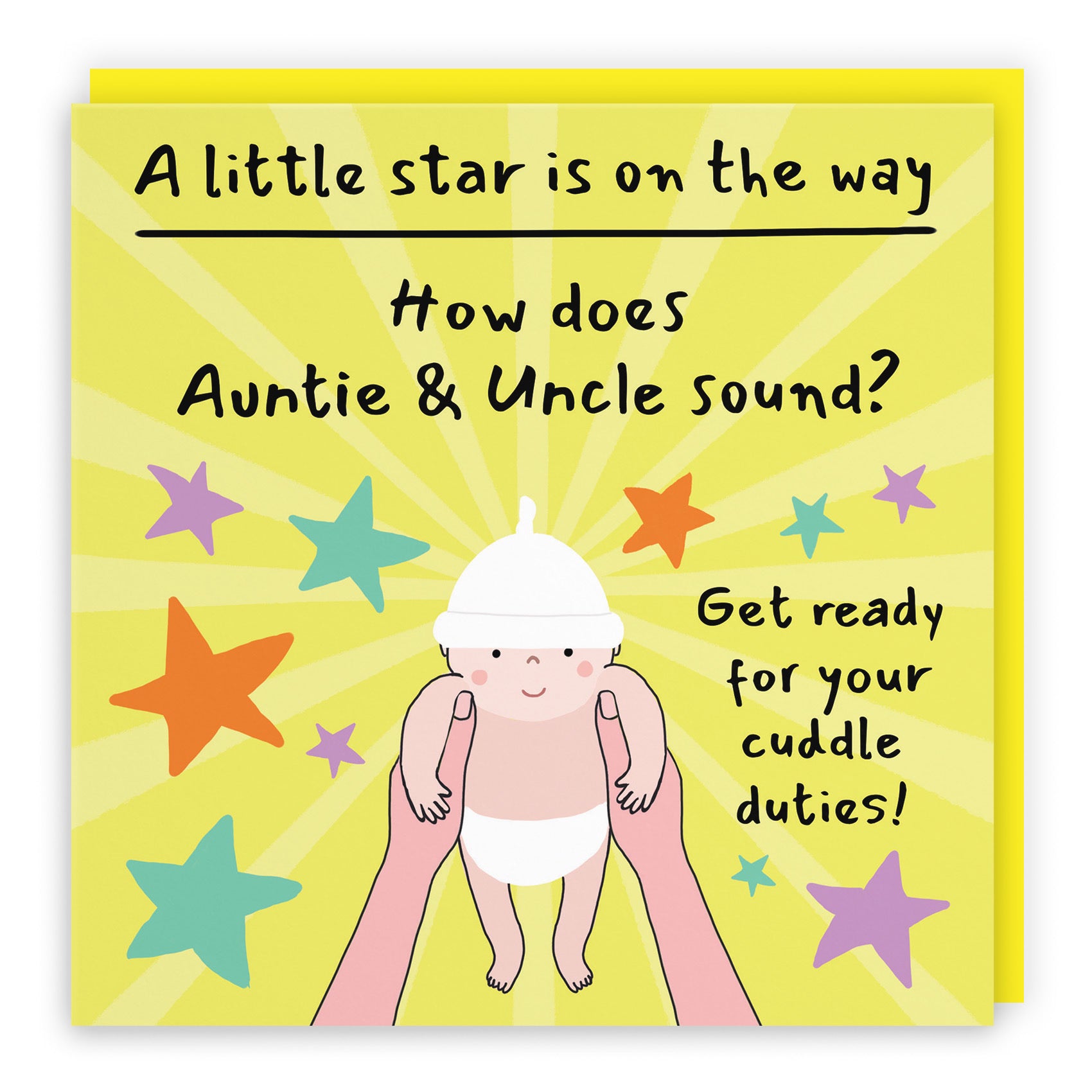 Auntie And Uncle Pregnancy Announcement Reveal Card Bundle Of Joy Laugh Out Loud - Default Title (GK00821)