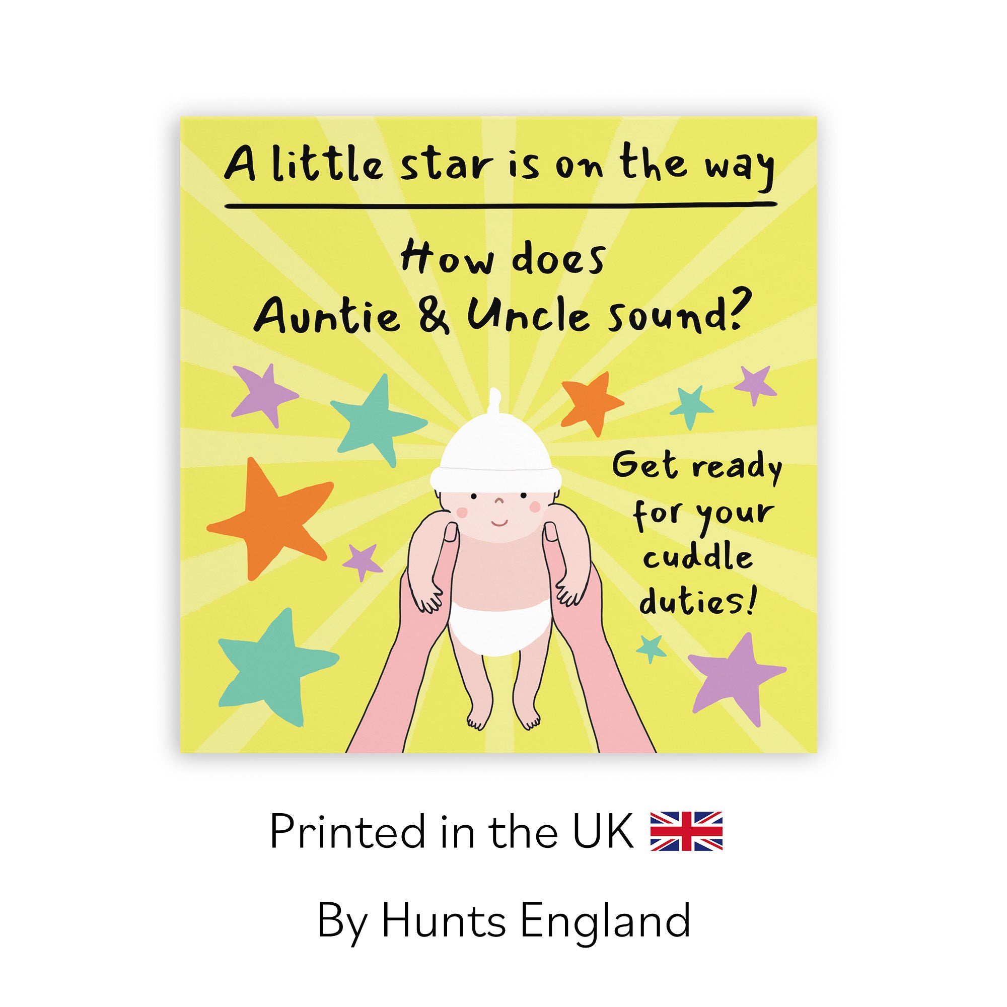 Auntie And Uncle Pregnancy Announcement Reveal Card Bundle Of Joy Laugh Out Loud - Default Title (GK00821)