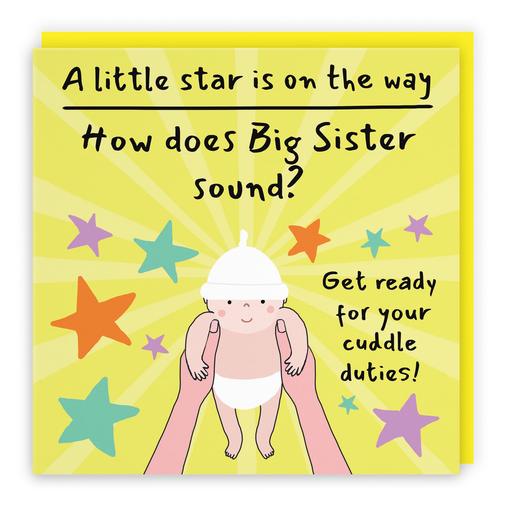 Big Sister Pregnancy Announcement Reveal Card Bundle Of Joy Laugh Out Loud - Default Title (GK00824)