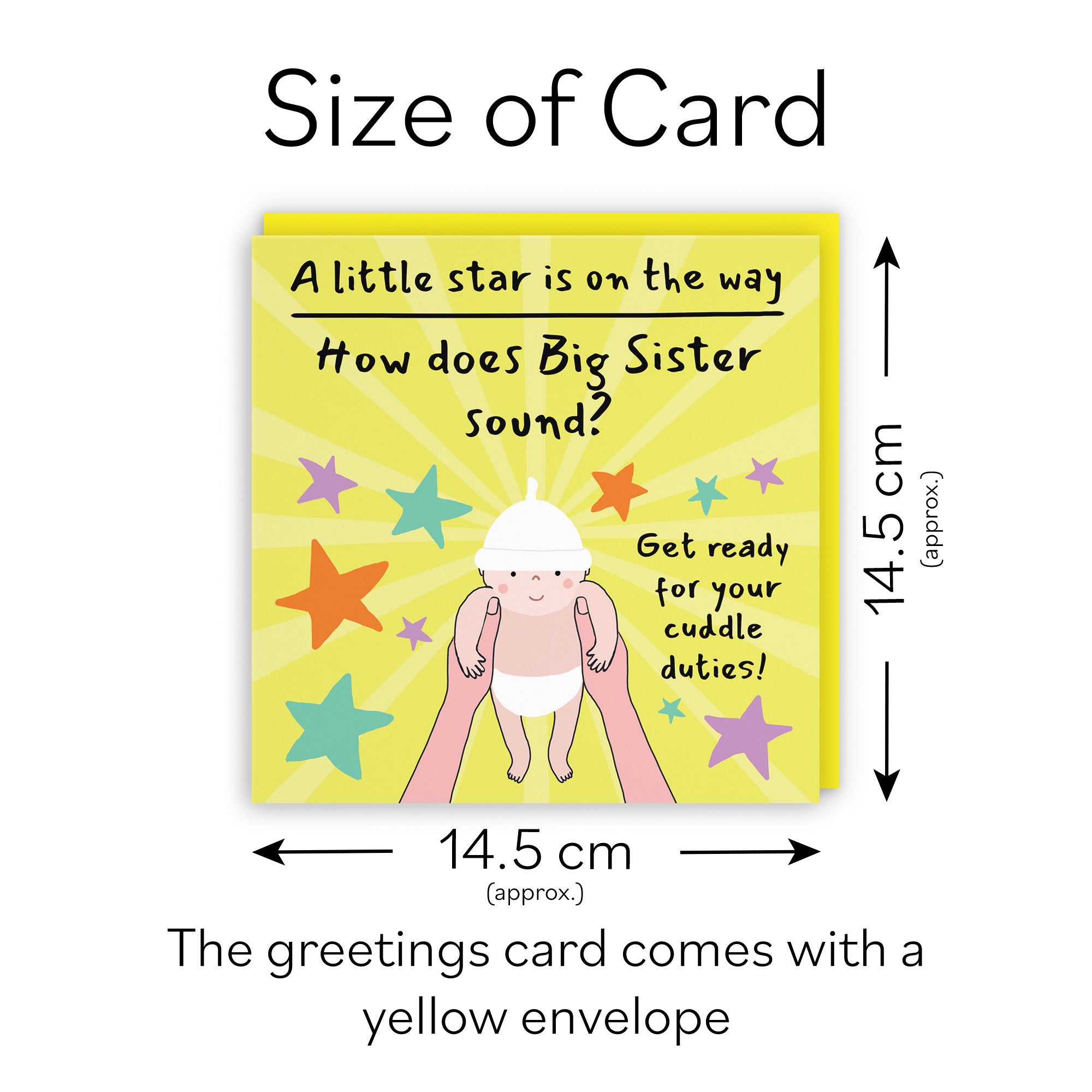 Big Sister Pregnancy Announcement Reveal Card Bundle Of Joy Laugh Out Loud - Default Title (GK00824)