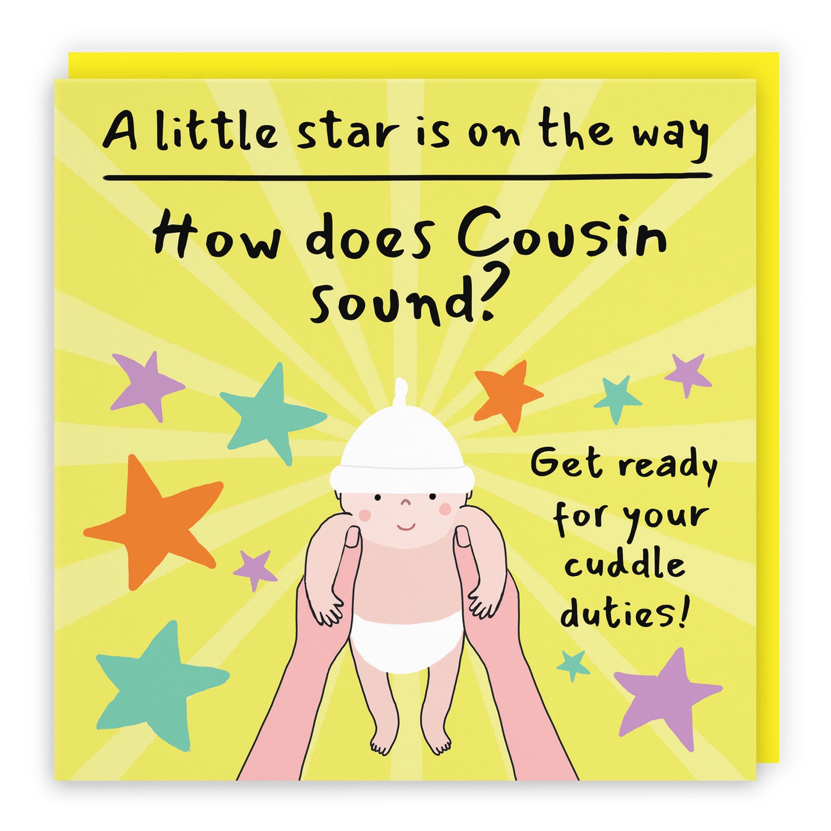 Cousin Pregnancy Announcement Reveal Card Bundle Of Joy Laugh Out Loud - Default Title (GK00825)