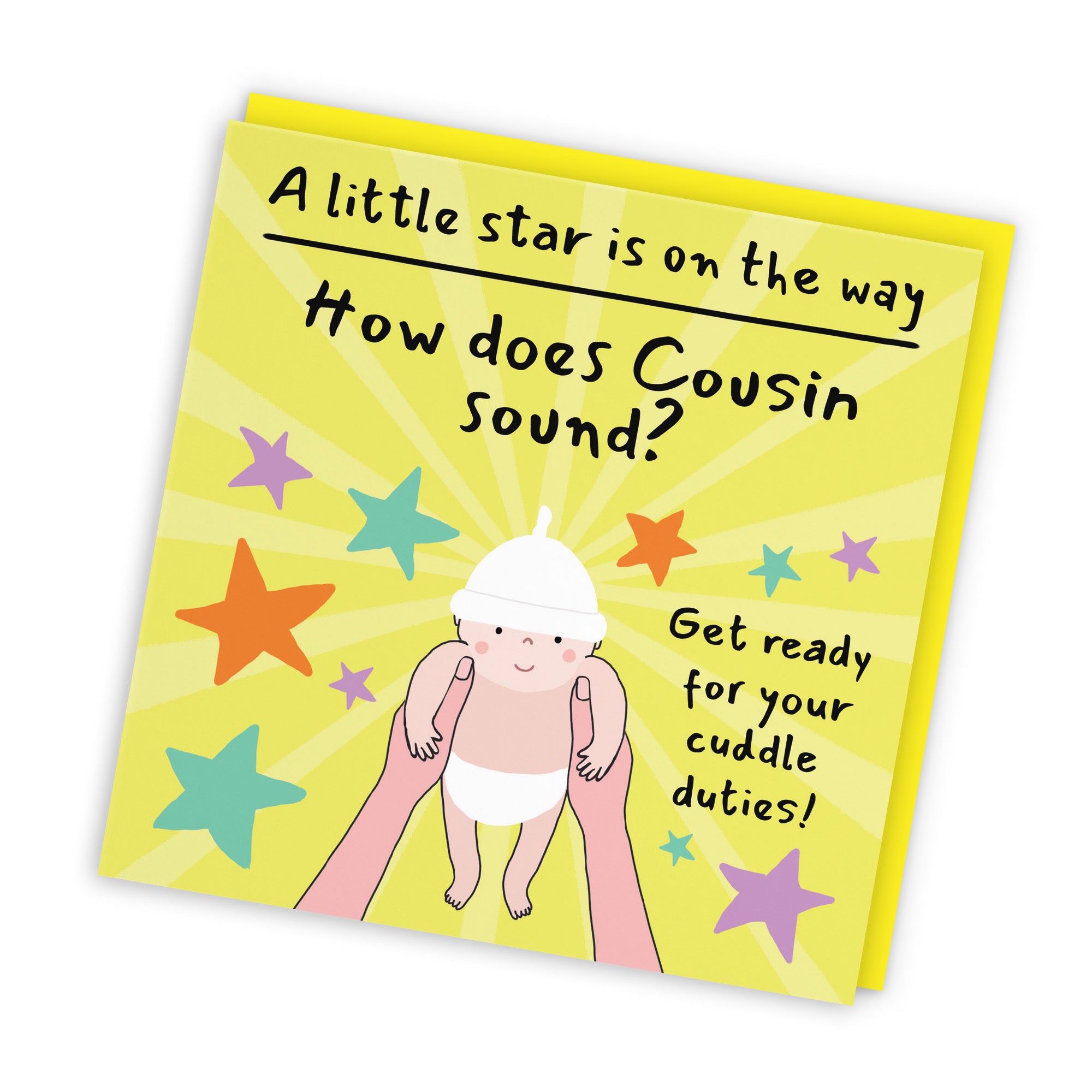 Cousin Pregnancy Announcement Reveal Card Bundle Of Joy Laugh Out Loud - Default Title (GK00825)